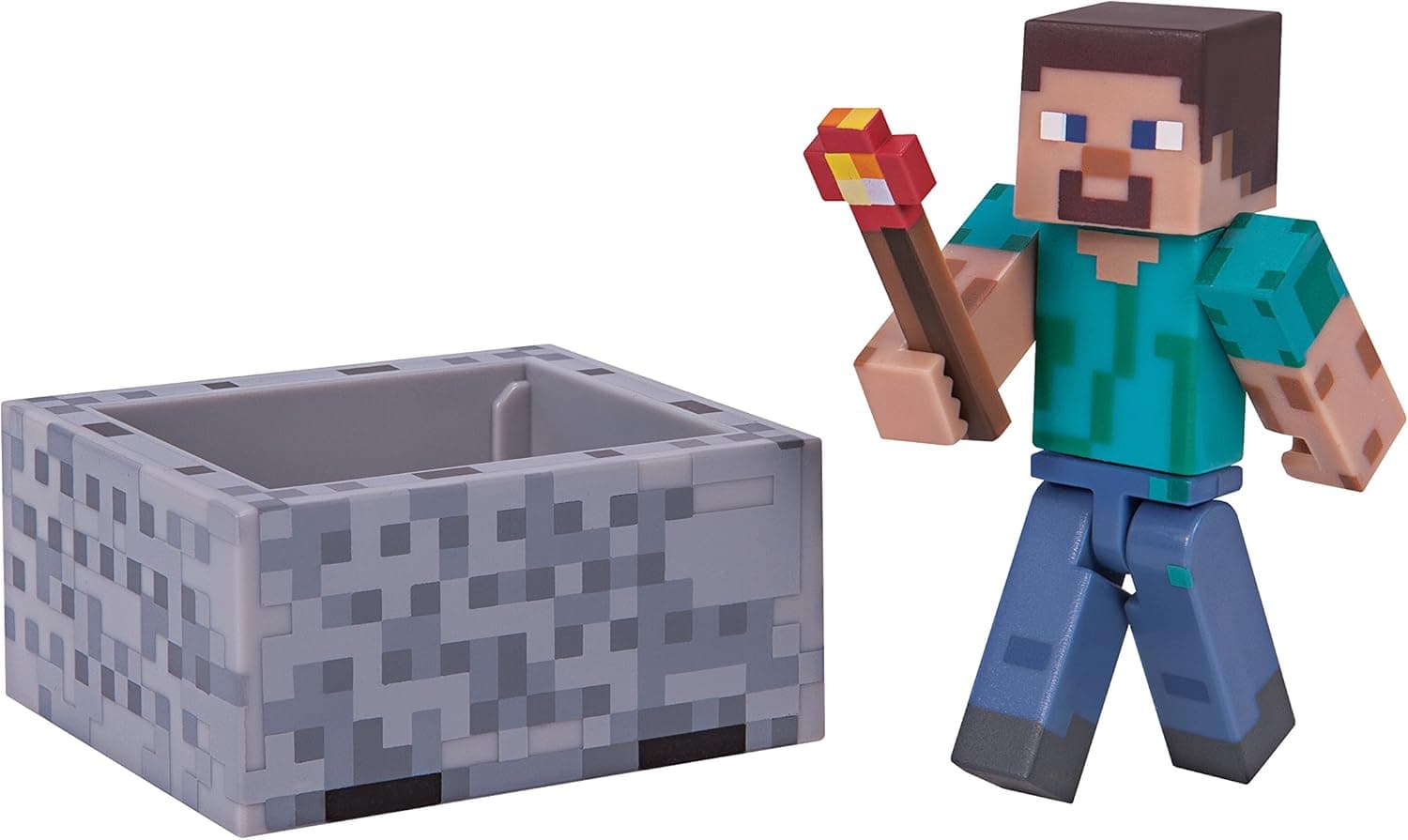 Minecraft Steve with Minecart Figure Pack