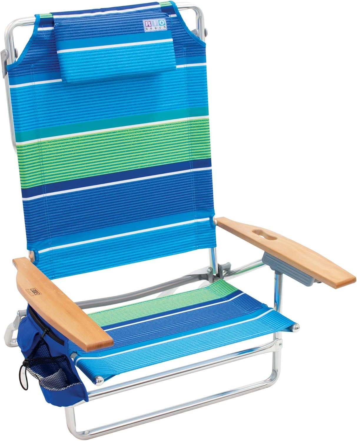 Rio Beach Big Kahuna Extra Large Folding Beach Chair - Stripe, 9.5"