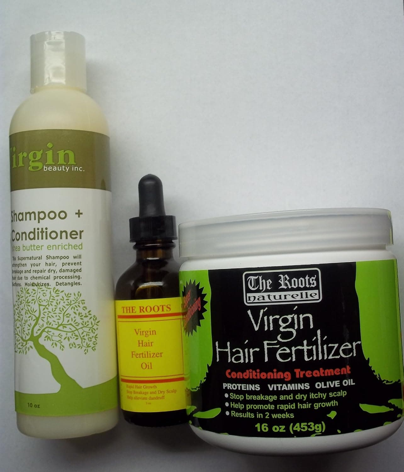 Virgin Hair Fertilizer Luxury Hair Care System (Shampoo, Conditioner & Oil)