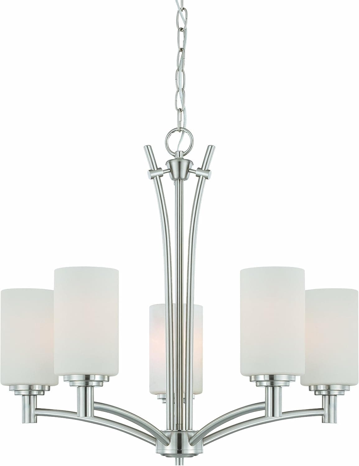 Thomas Lighting 190041217 Pittman Chandelier, Brushed Nickel, 24W X 24D X 22H