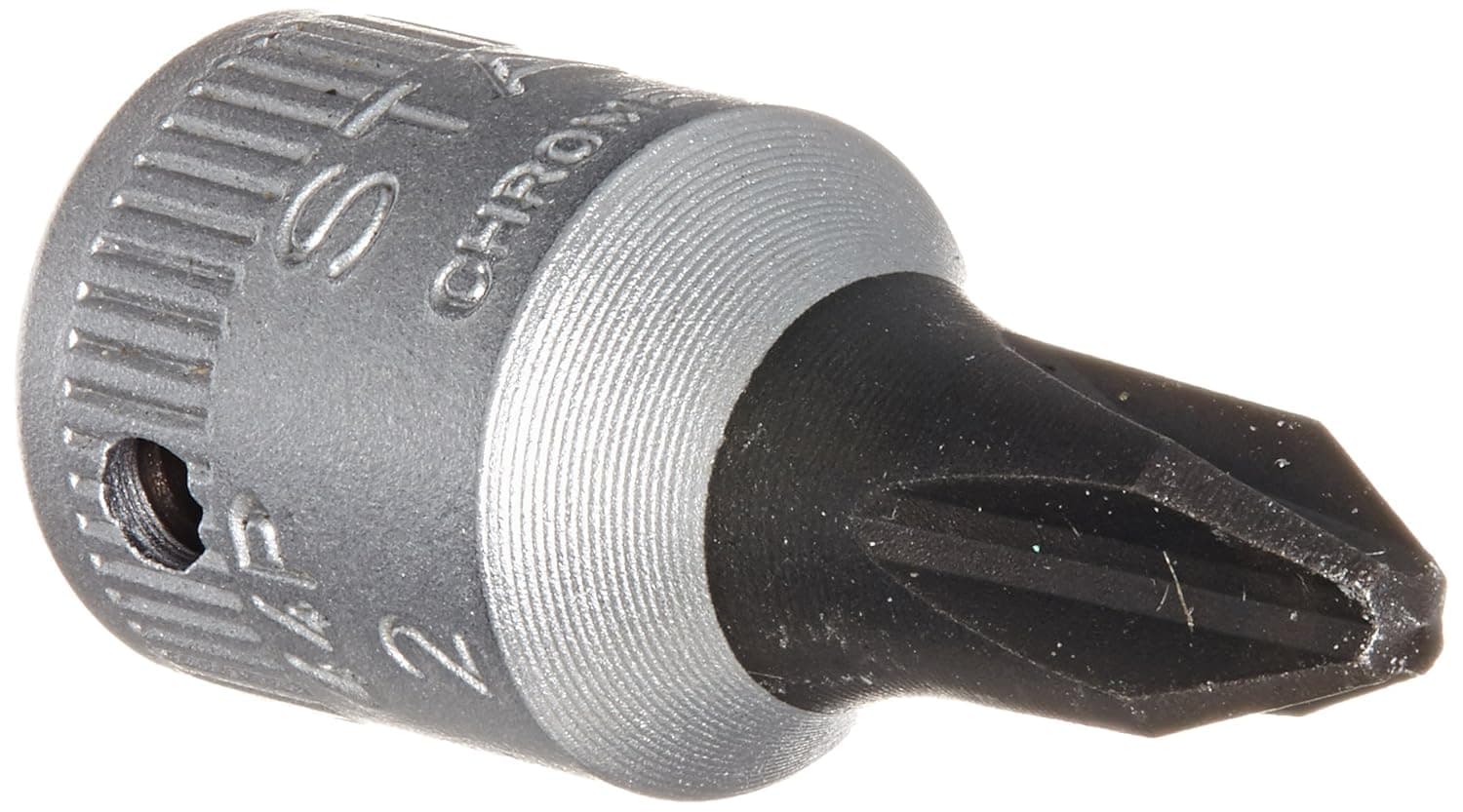 Stahlwille 44P-2 Steel Phillips Stubby Screwdriver Socket, 1/4" Drive, 2 PH Size, 28mm Length