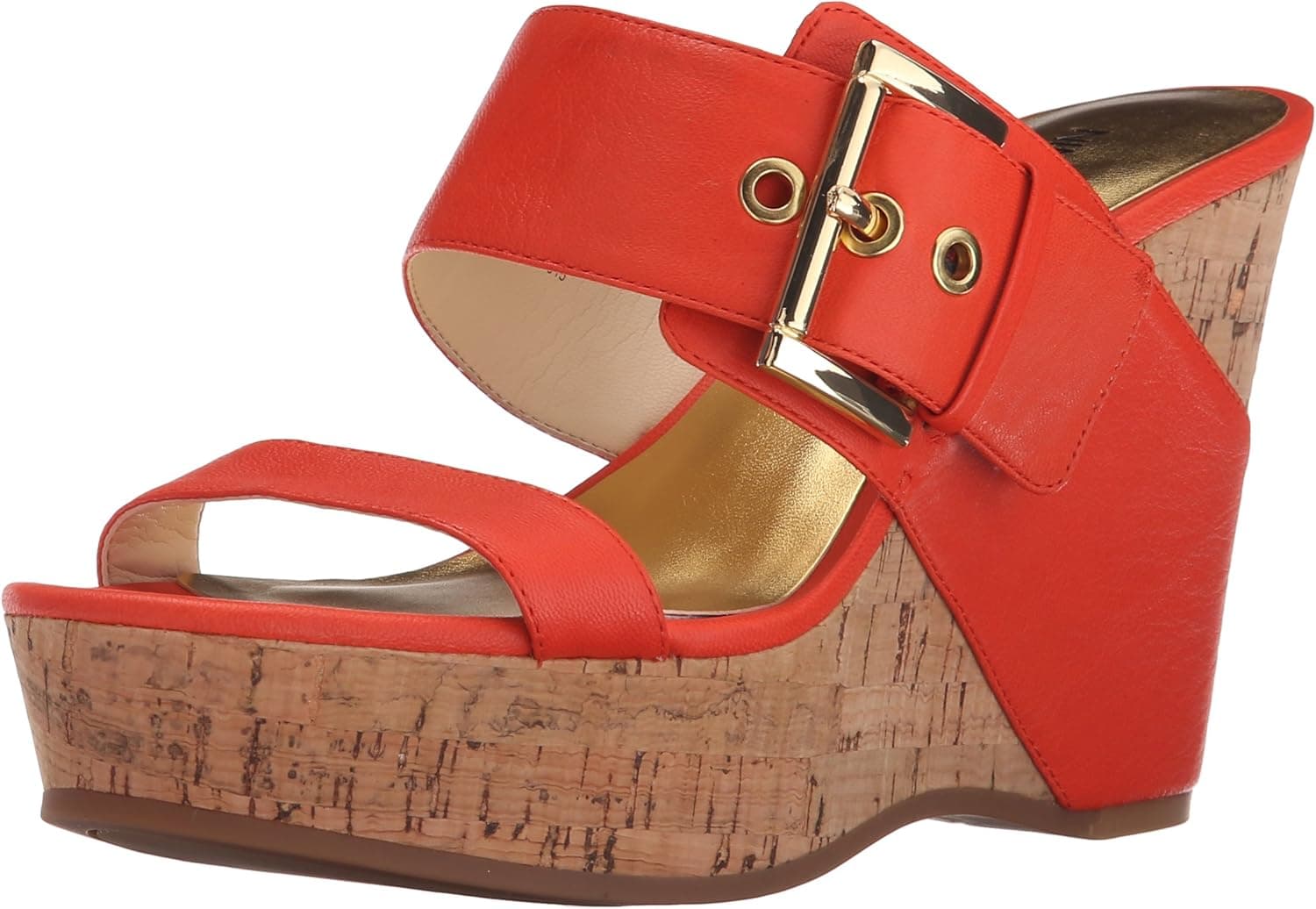 Nine West Women's Berko Leather Wedge Sandal
