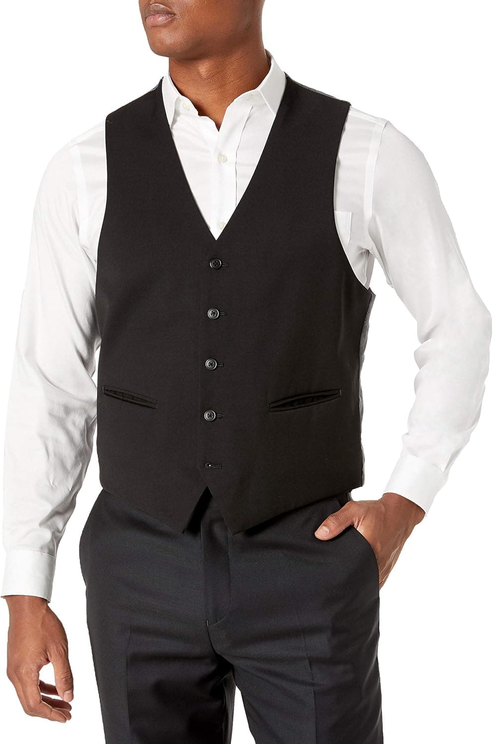 Adolfo Men's Micro Tech 5 Button Vest