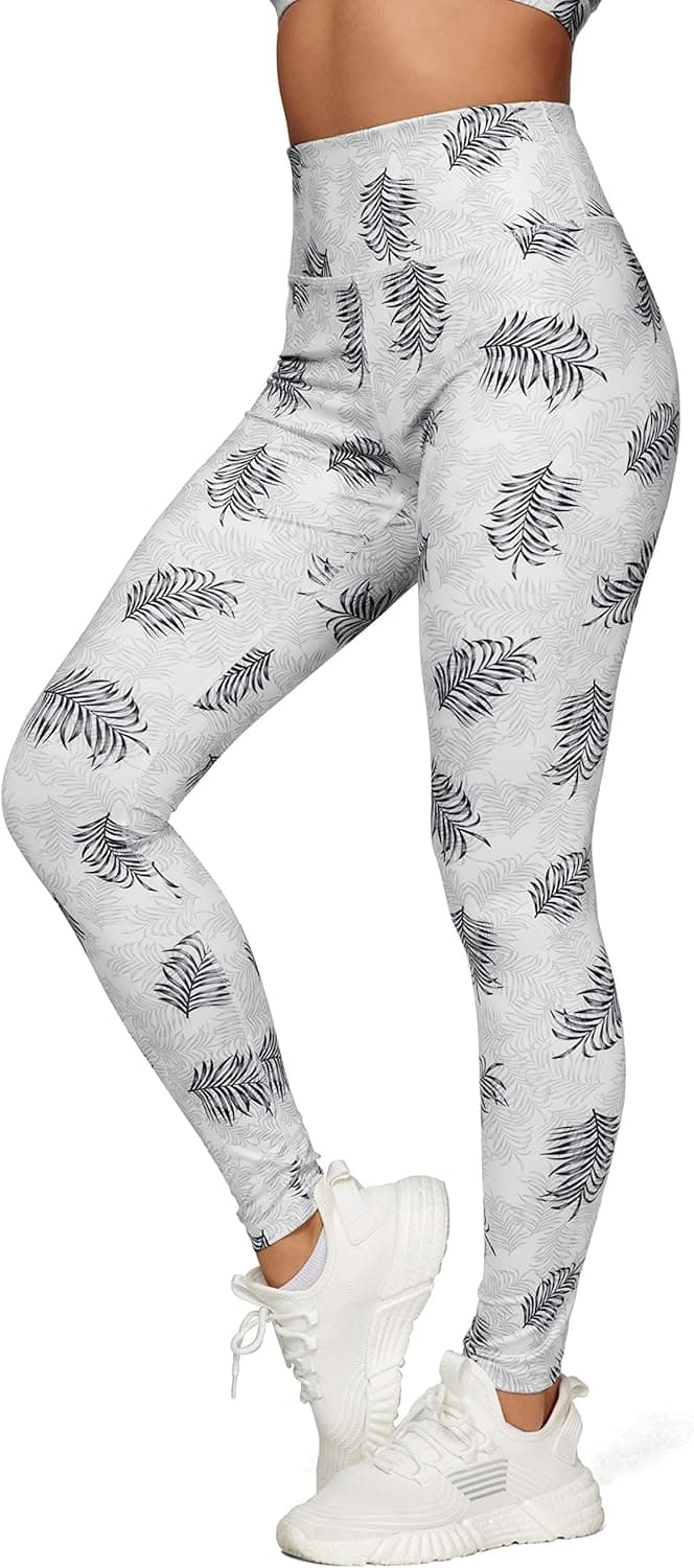 QUEENIEKE Women 25 Inches Yoga Leggings Sports Mid-Waist Tights 7/8 Length Pants 70824