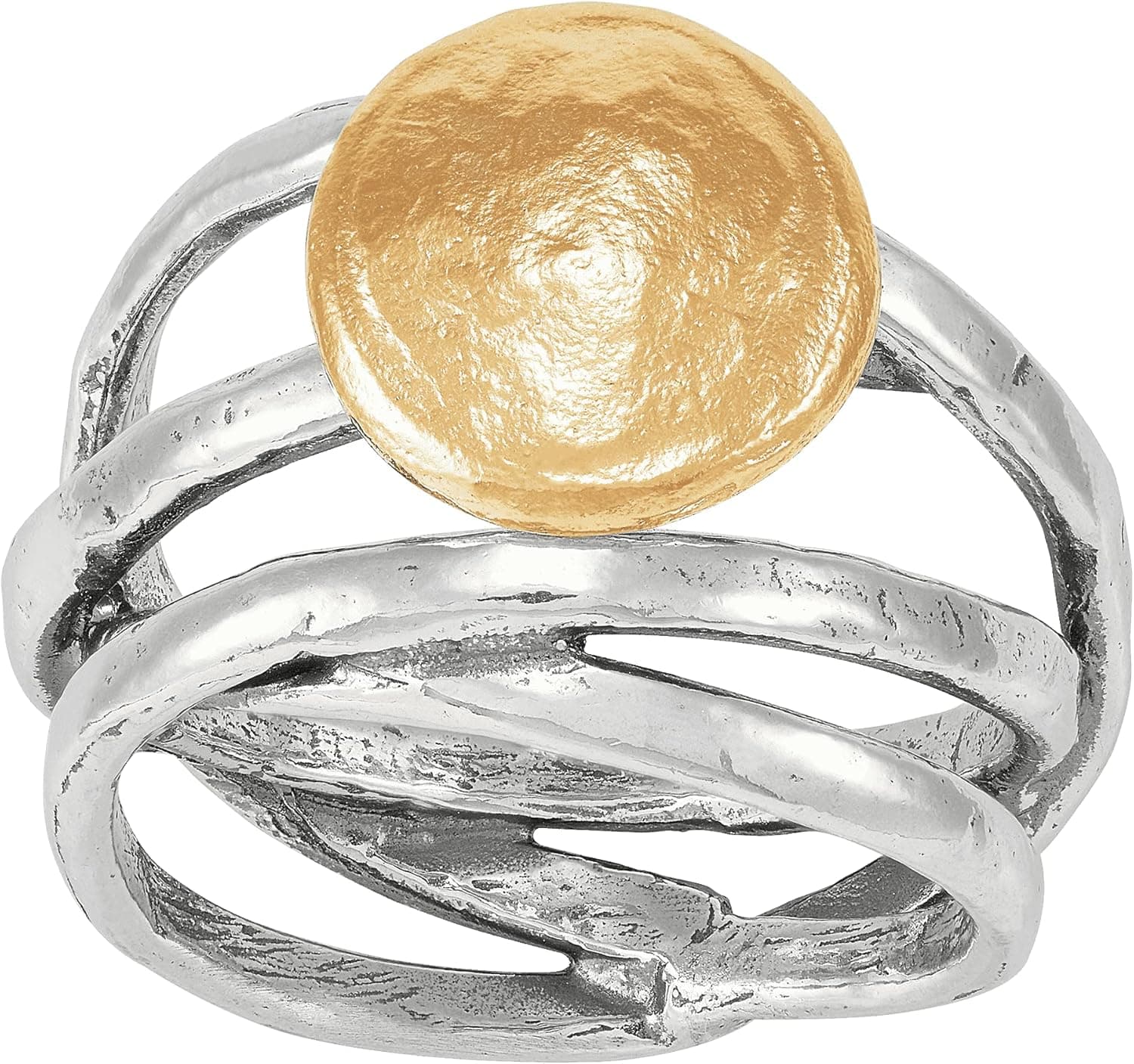 Silpada 'Moondance' Ring in Sterling Silver with 14K Yellow Gold-Plating