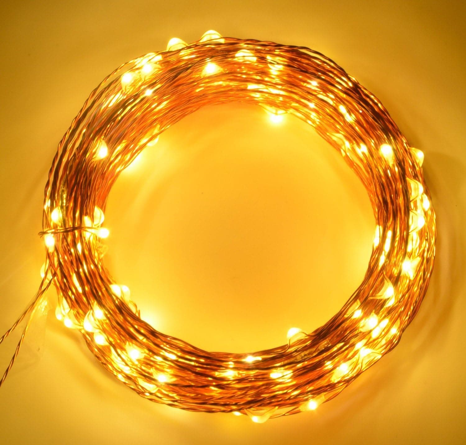 FOXNOV 2 Packs 5 Modes Waterproof Battery Operated 50 LED Fairy String Lights, 5M/16.4Ft, Last Over 80 hrs.Warm White