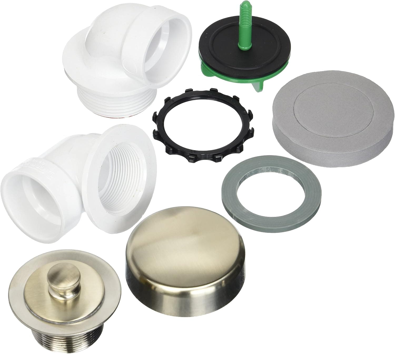 Watco 901-PP-PVC-BN Innovator Push Pull Half Kit, Brushed Nickel