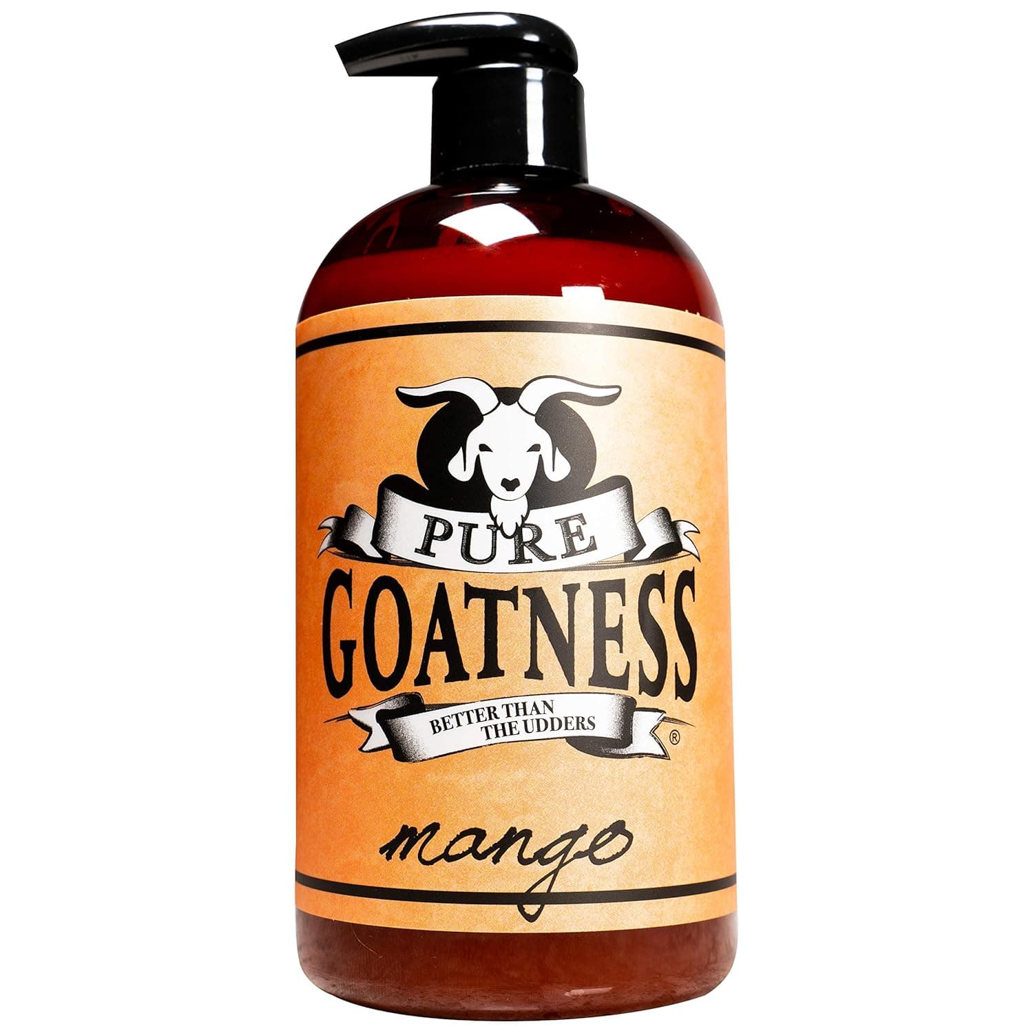 Pure Goatness Premium Goat Milk Lotion Natural Skincare Body Hand and Face rejuvenating and cleansing moisturizer (Mango, 16oz)