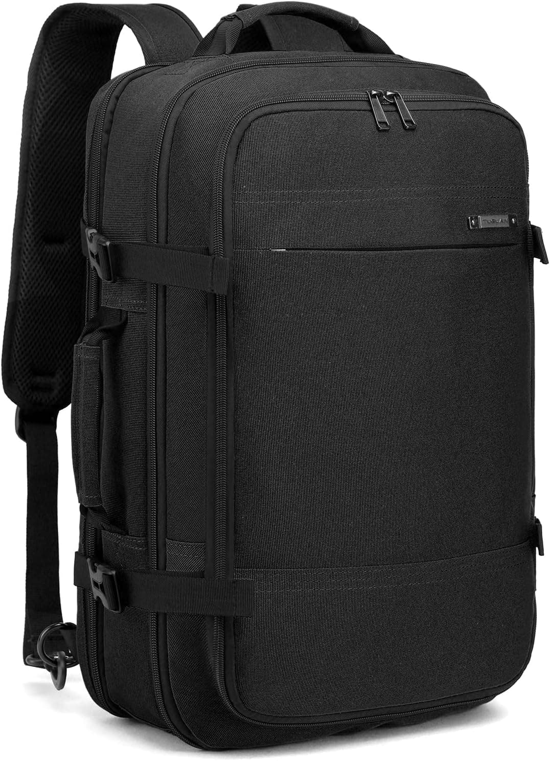 TUGUAN Travel Laptop Backpack 40L Large Computer Backpack with USB Charging Port 17 Inch Laptop Backpack for Men Expandable Backpacks for Men Women, Black- Suitable for Travel