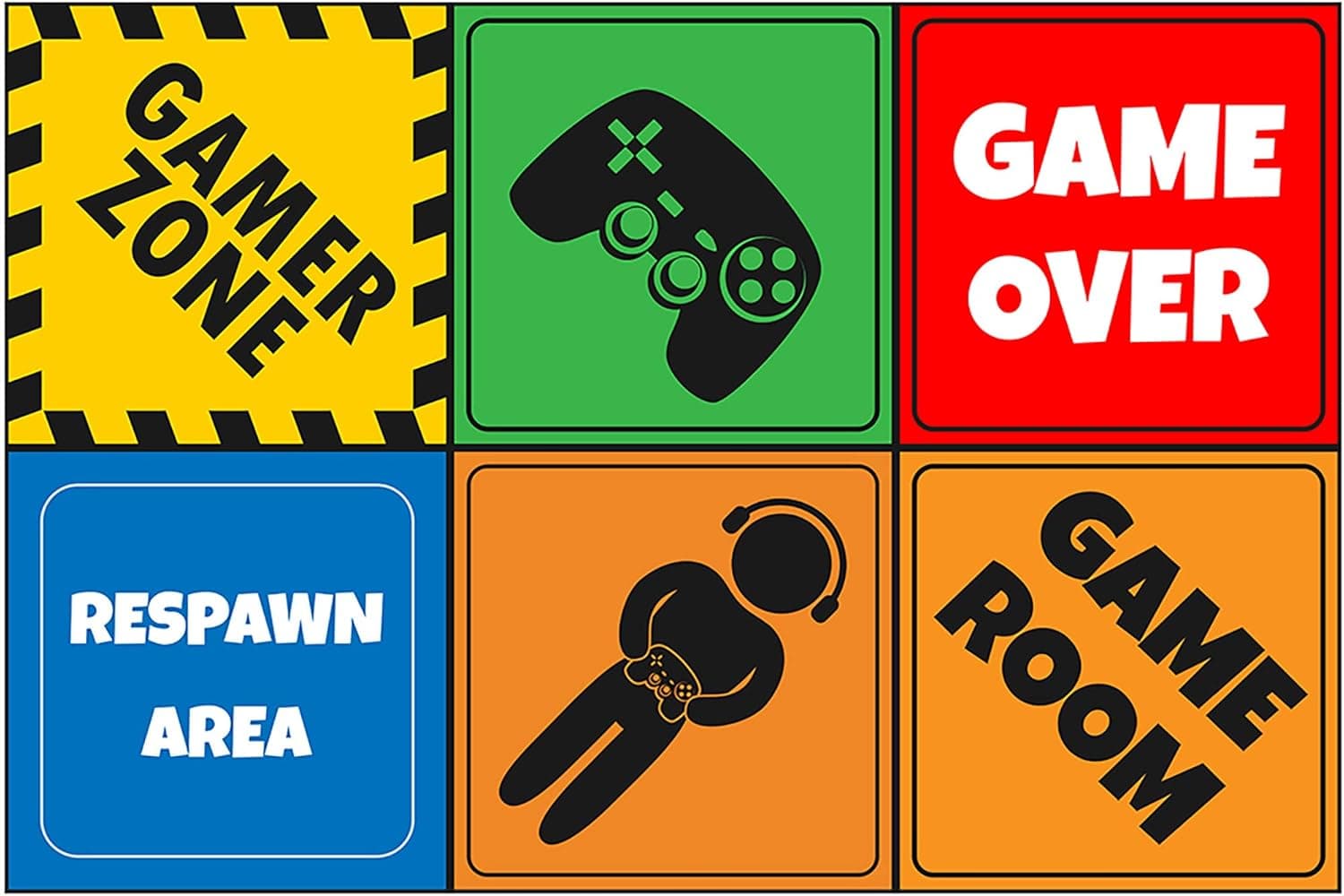 18 Video Game 12" Mini Posters, Video Game Party Decorations, Gaming Party Supplies, Room Decorations, Party Signs
