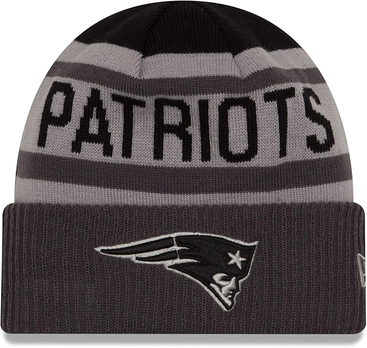 New Era NFL Unisex NFL Black & Gray Biggest Fan 2.0 Cuff Knit Beanie