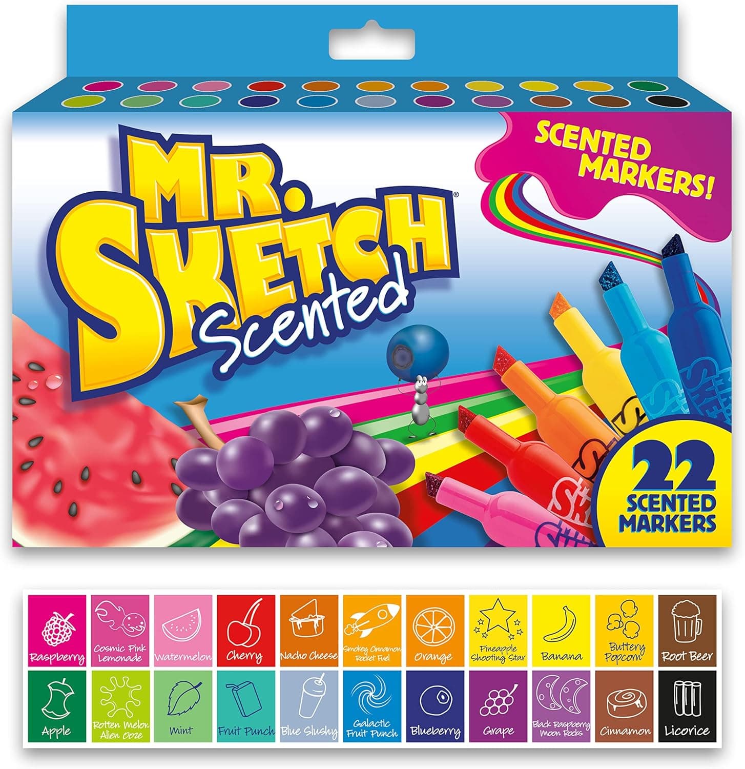 Mr. Sketch Chiseled Tip Marker, 22 Assorted Scented Markers (2054594)