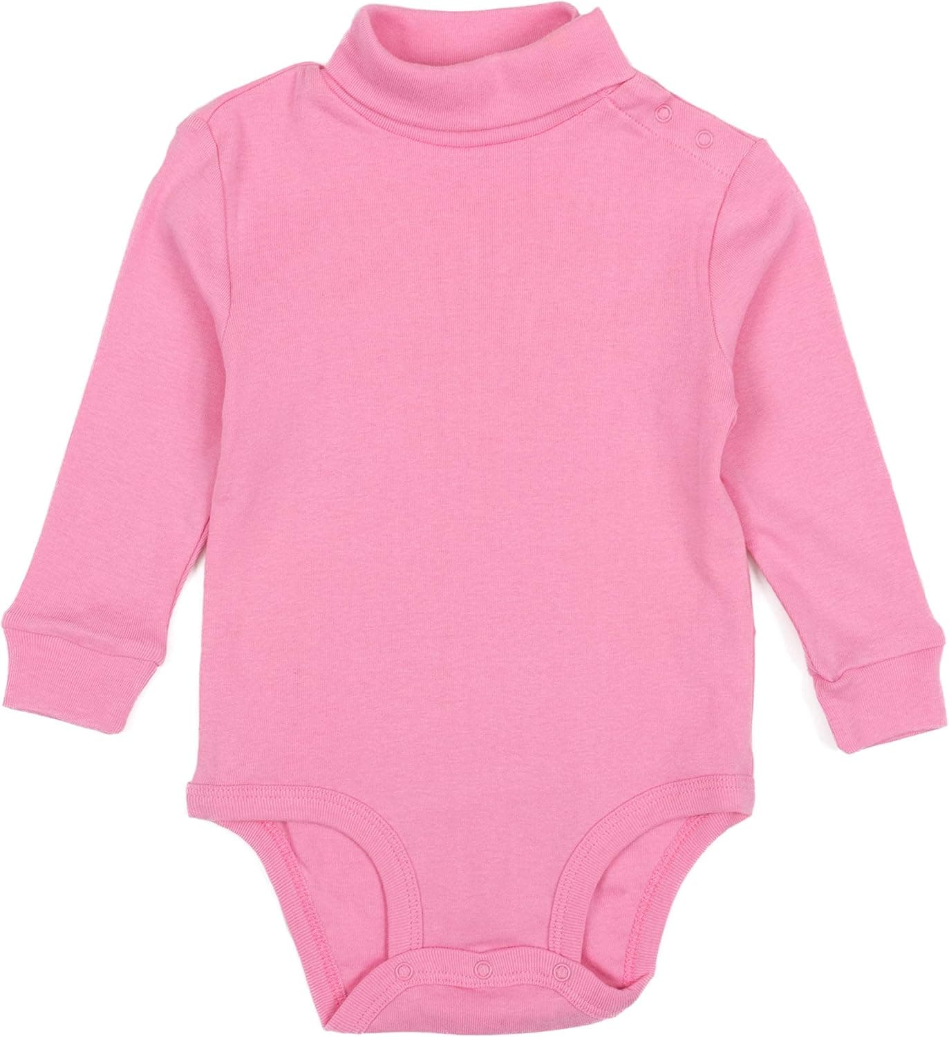 Leveret Long Sleeve Baby Boys Girls Bodysuit Turtleneck 100% Cotton (Size 6 Months-2 Toddler)