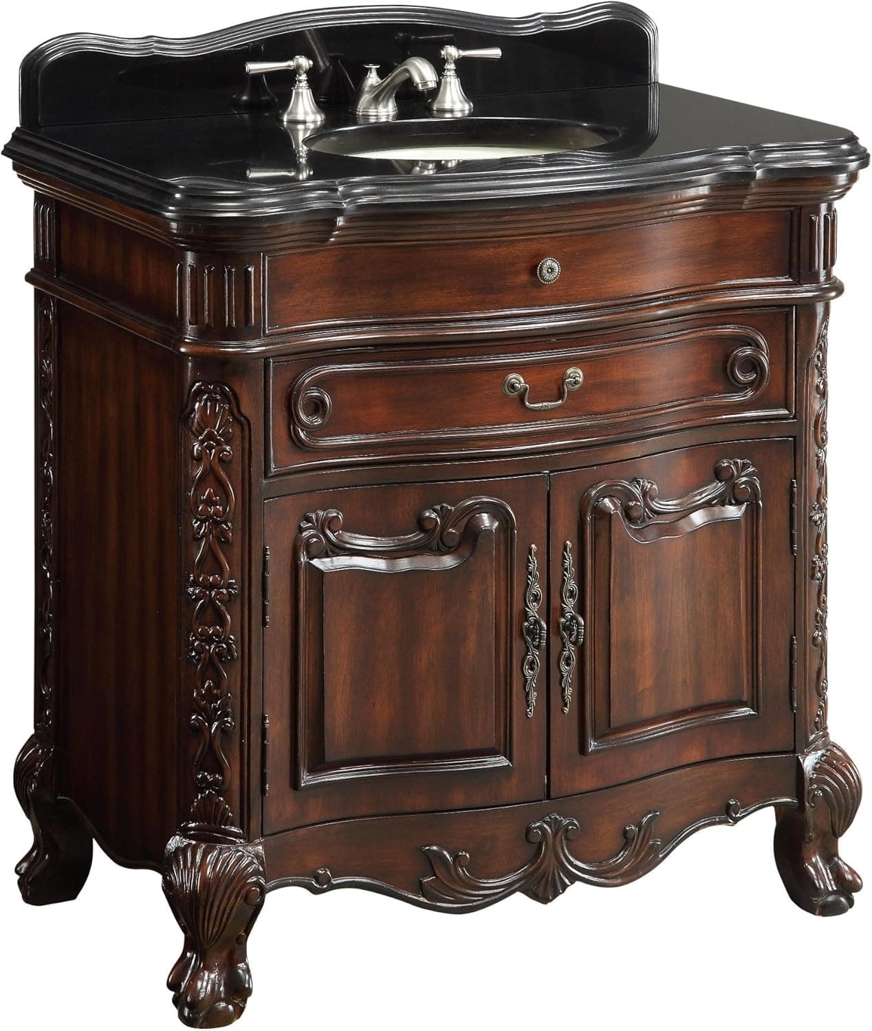 Benton Collection 36 Spectacular All Wood Construction Madison Bathroom Sink Vanity Model S01GT36