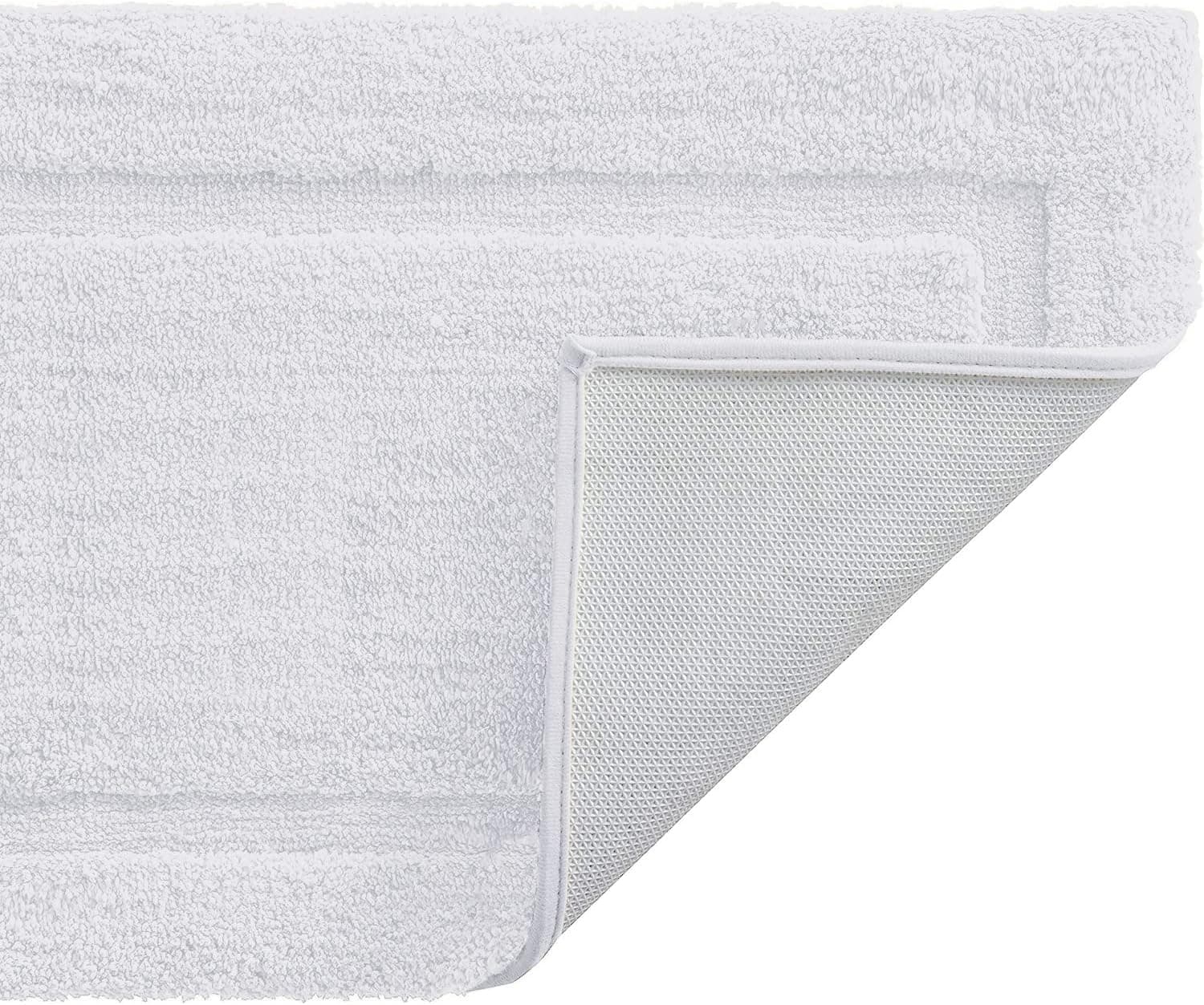 TOMORO Microfibers Non-Slip Bathroom Rug – Quick Dry, Super Absorbent and Soft Luxury Hotel Door Carpet Shower Shaggy Bath Mat Waterproof TPR Non-Skid Backing 24 x 39 inch White