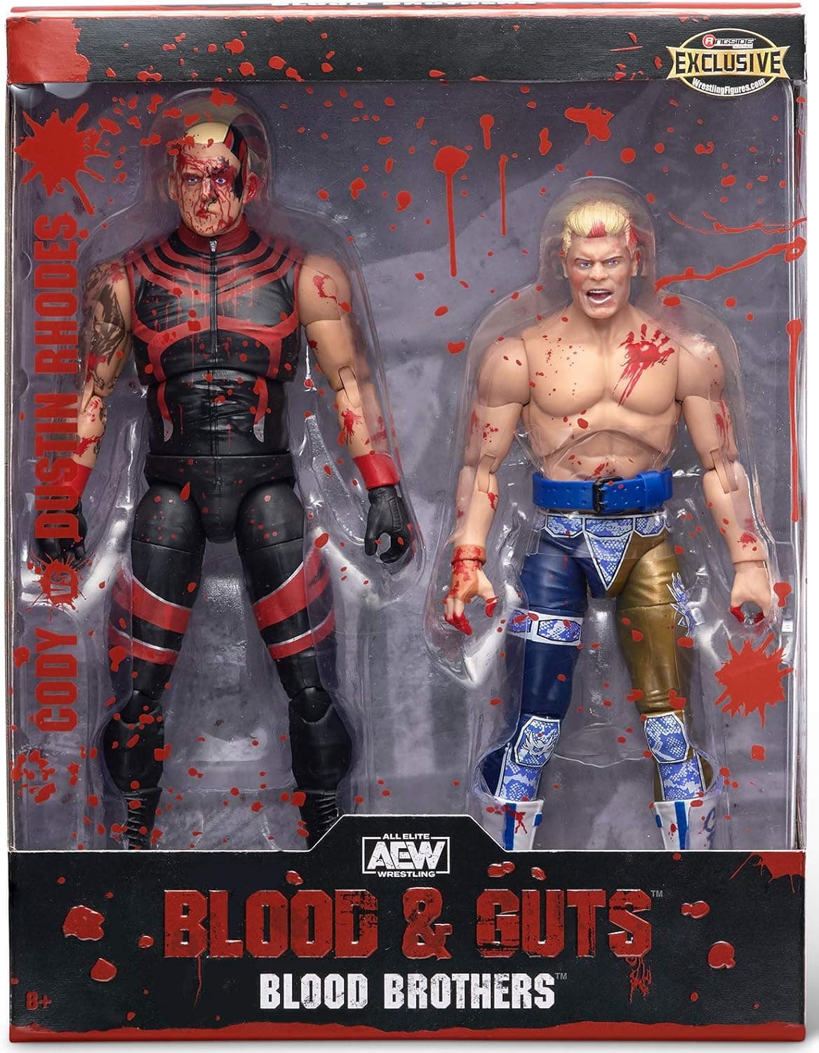 Ringside Blood Brothers (Cody Rhodes & Dustin Rhodes) - AEW Collectibles Exclusive 2-Pack Toy Wrestling Action Figures