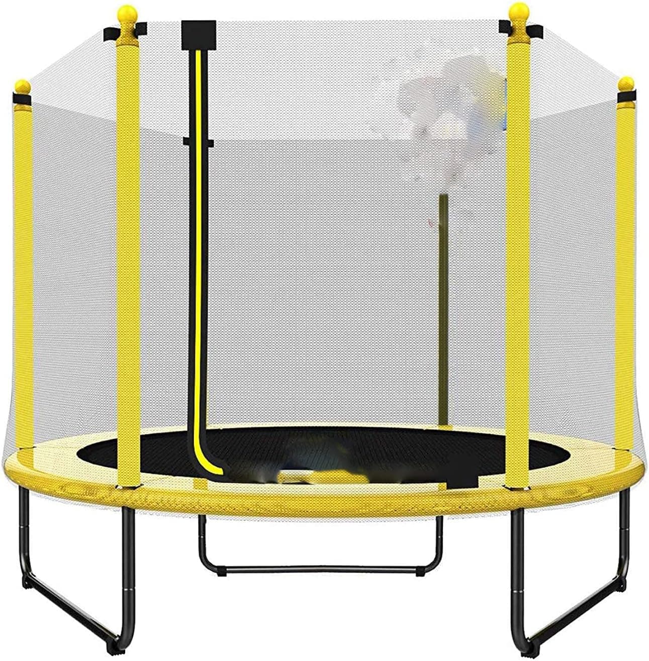 CalmMax Trampolines 12ft Jump Trampoline - Combo Bounce Outdoor Trampoline for Kids, Adults-Yellow