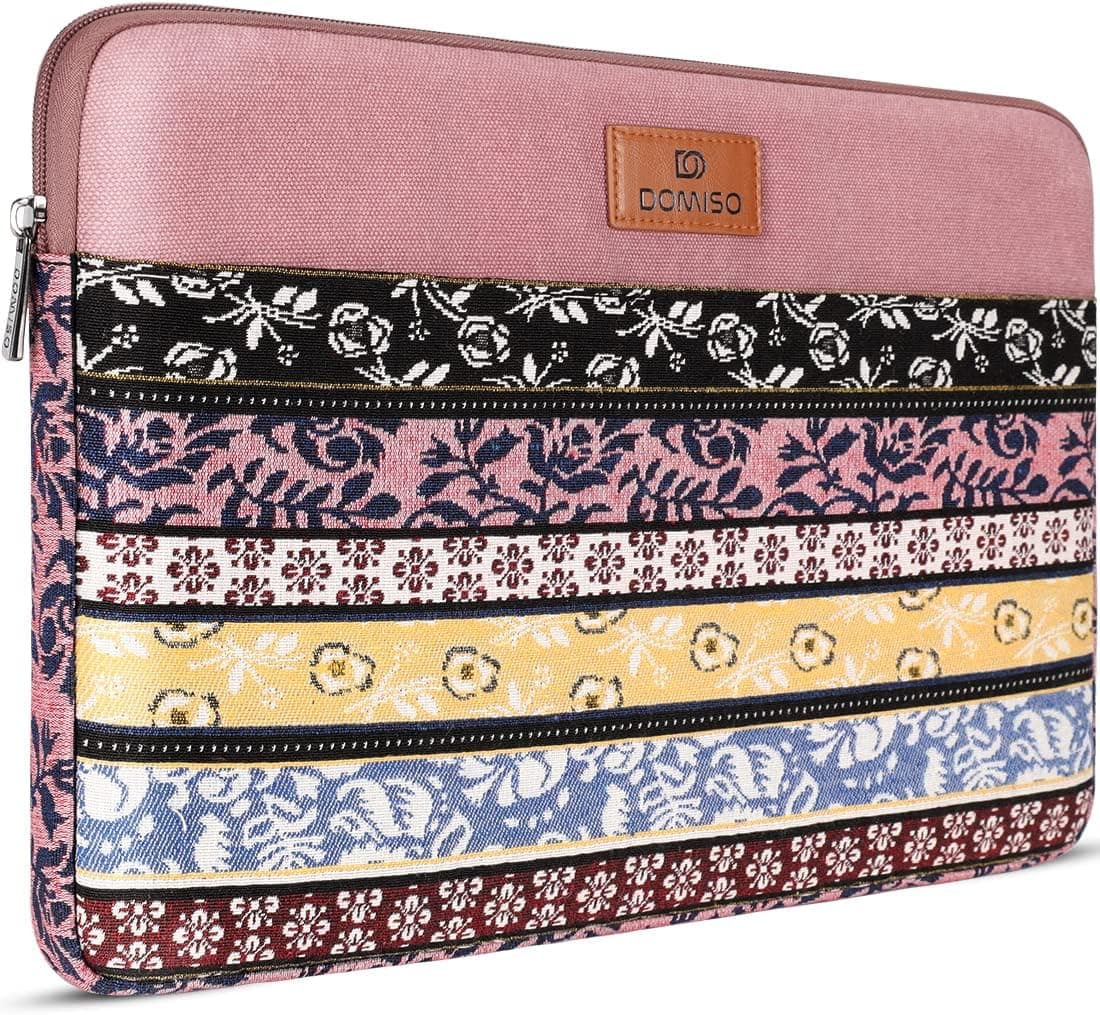 DOMISO 15.6 inch Laptop Sleeve Case Waterproof Carrying Bag for 15.6" Notebook/Yoga 730 IdeaPad 530S ThinkPad L580/Flex 4 5/ASUS ROG Zephyrus GX501/Dell New Latitude 3590/HP EliteBook, Pink