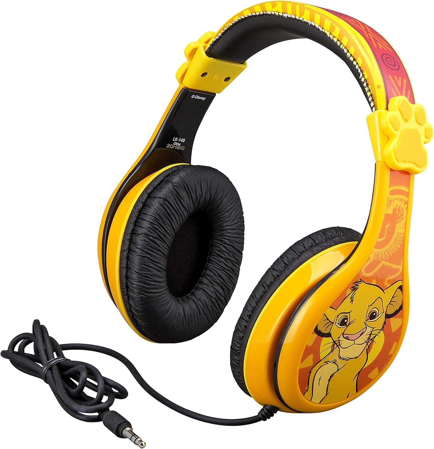 Lion King Headphones for Kids, Wired Headphones Connect Via 3.5Mm Jack, Over Ear Headset for Children with Parental Volume Control Designed for Fans of Lion King Gifts for Boys and Girls