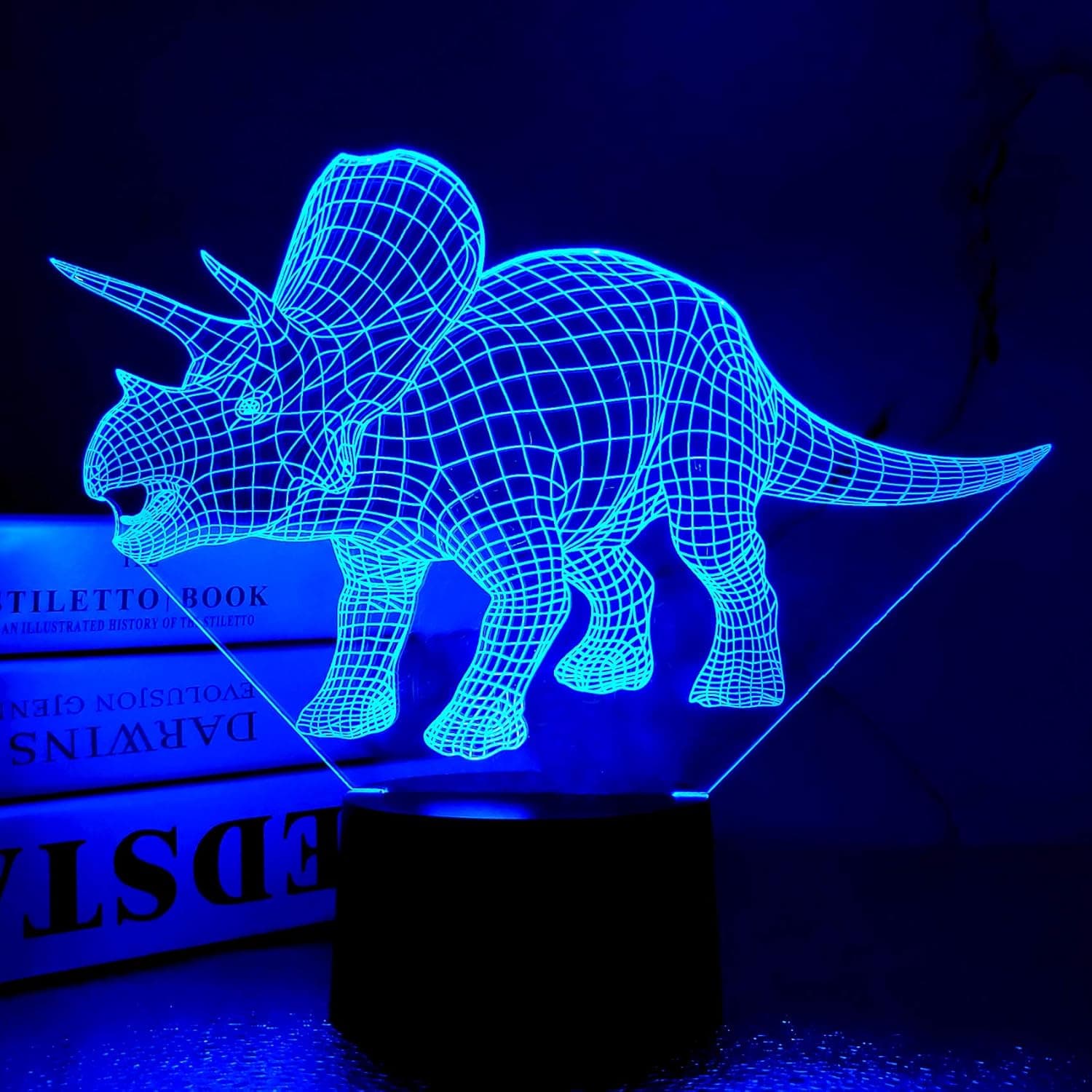 Dinosaur Gifts, Night Light for Kids Dinosaur T-rex 3D Night Light Bedside Lamp with Remote Control 16 Color Changing Xmas Halloween Birthday Gift for Child Baby Boy