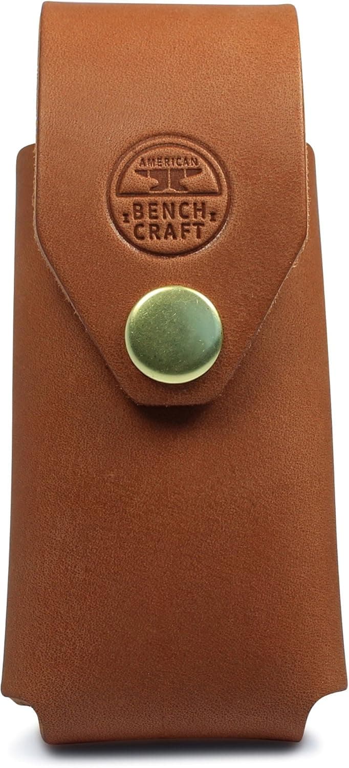 American Bench Craft Riveted Leather Multi Tool Case fits Leatherman Surge, Super Tool 300 and CORE - Leather Sheath (Tan)