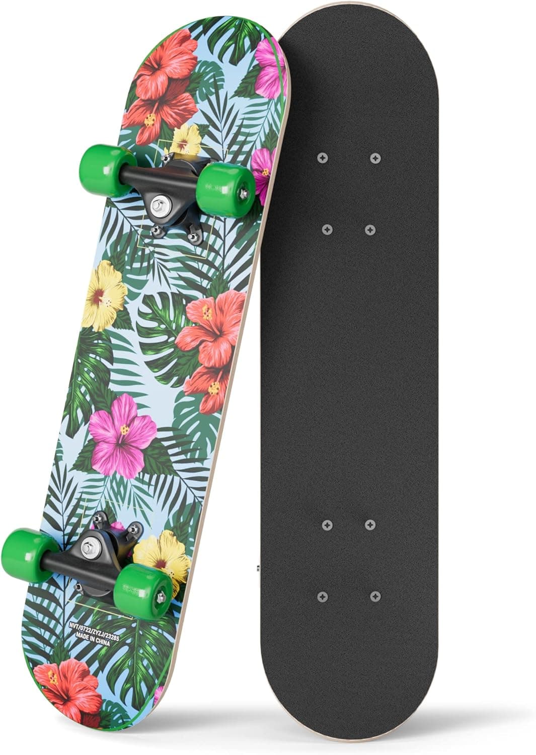 Kids Beginner Skateboard from Rude Boyz - Learn Skateboarding in Style - Mini Wooden Cruiser Board with Cool Graphics for Boys & Girls 5-9 Years - 24” Deck, 54mm Wheels, Lightweight - Safe & Durable