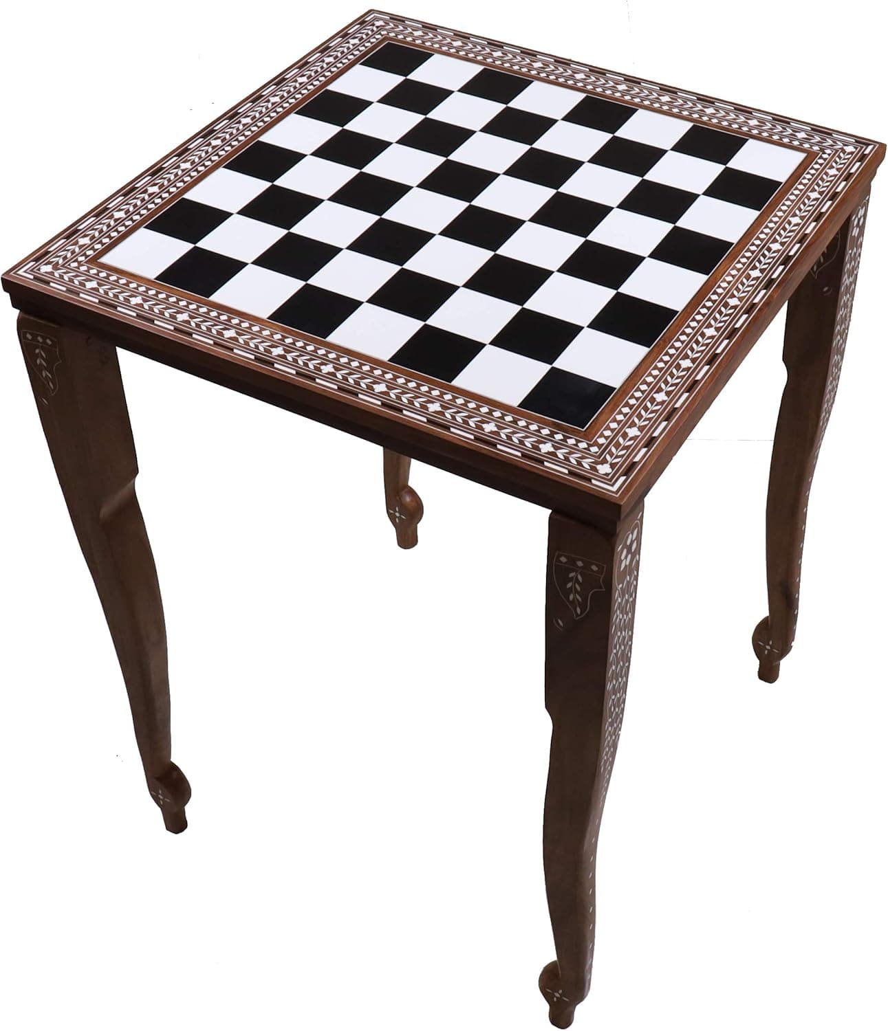 Royal Chess Mall Chess Board Table, Solid Sheesham Golden Rosewood and Acrylic Ivory, 21-in by 21-in Chess Board, Large Luxury Chess Table for Chess Game (27-in High)