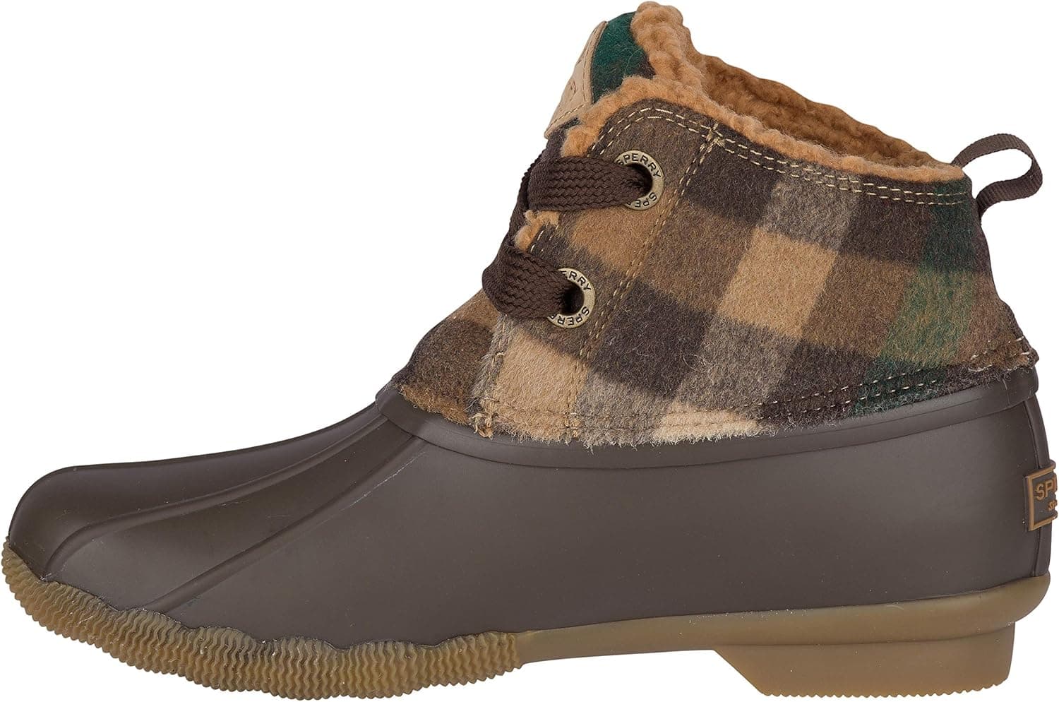 Sperry Women's Saltwater 2-Eye Plaid Wool Boots