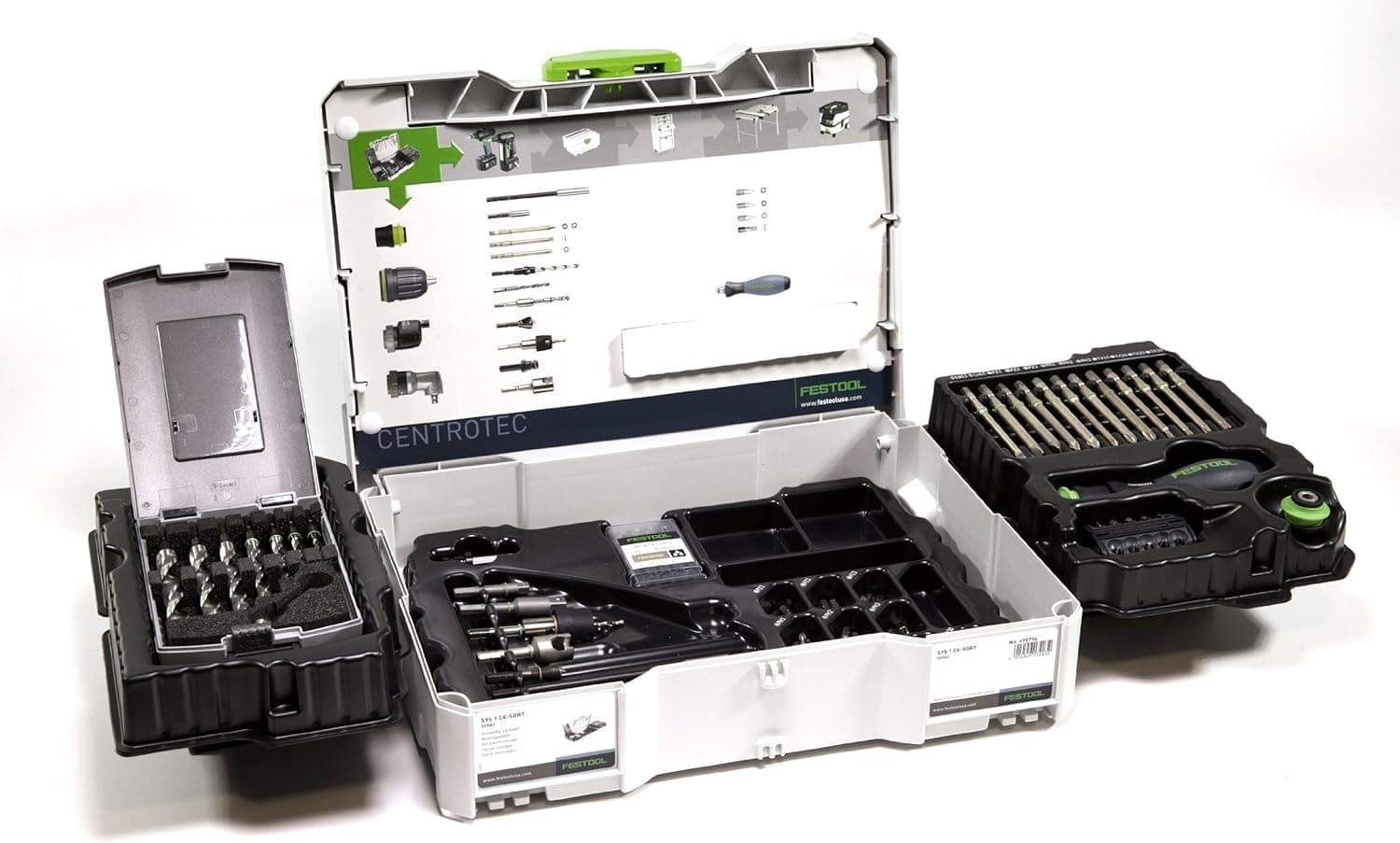 Festool 498796 Centrotec Installer''s Set with Imperial Brad Point Bits