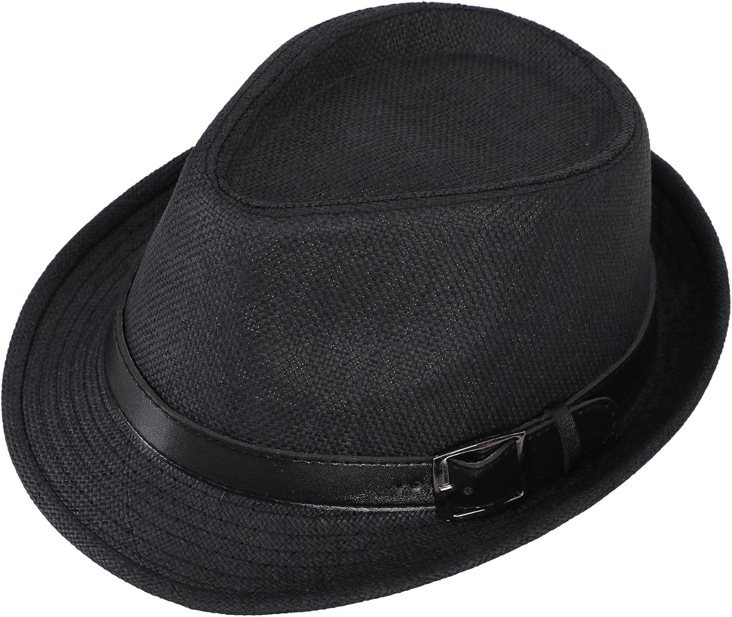 D Diana Dickson Men/Women's Hiking Camping Straw Fedora Hat w/PU Leather Belt