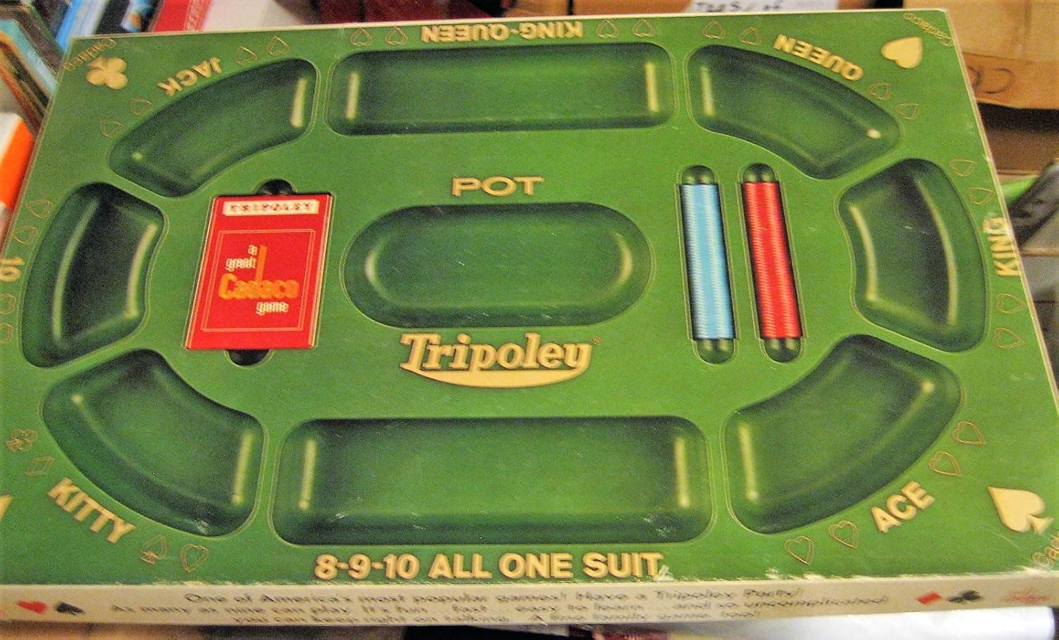 TRIPOLEY Vintage 1960 Edition Cadaco Michigan Rummy game