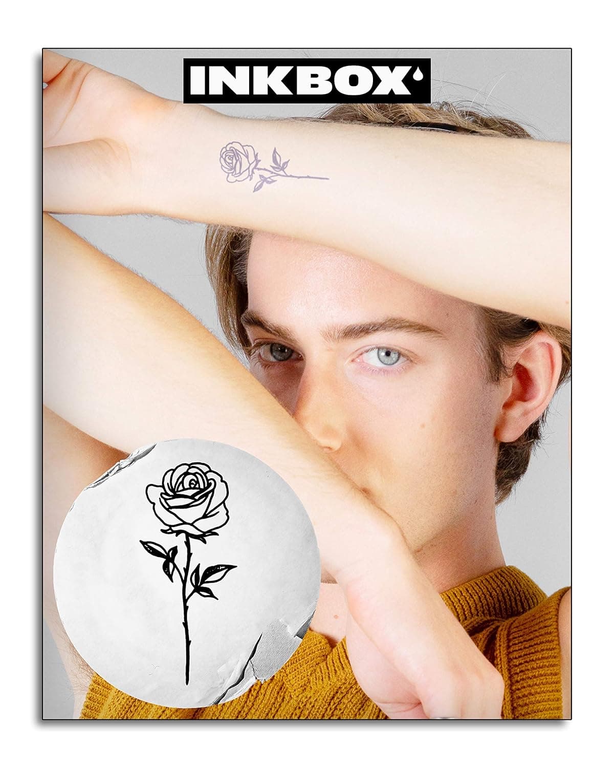 Inkbox Temporary Tattoos, Semi-Permanent Tattoo, One Premium Easy Long Lasting, Water-Resistant Temp Tattoo with For Now Ink - Lasts 1-2 Weeks, Maybe Just One, 3x3in