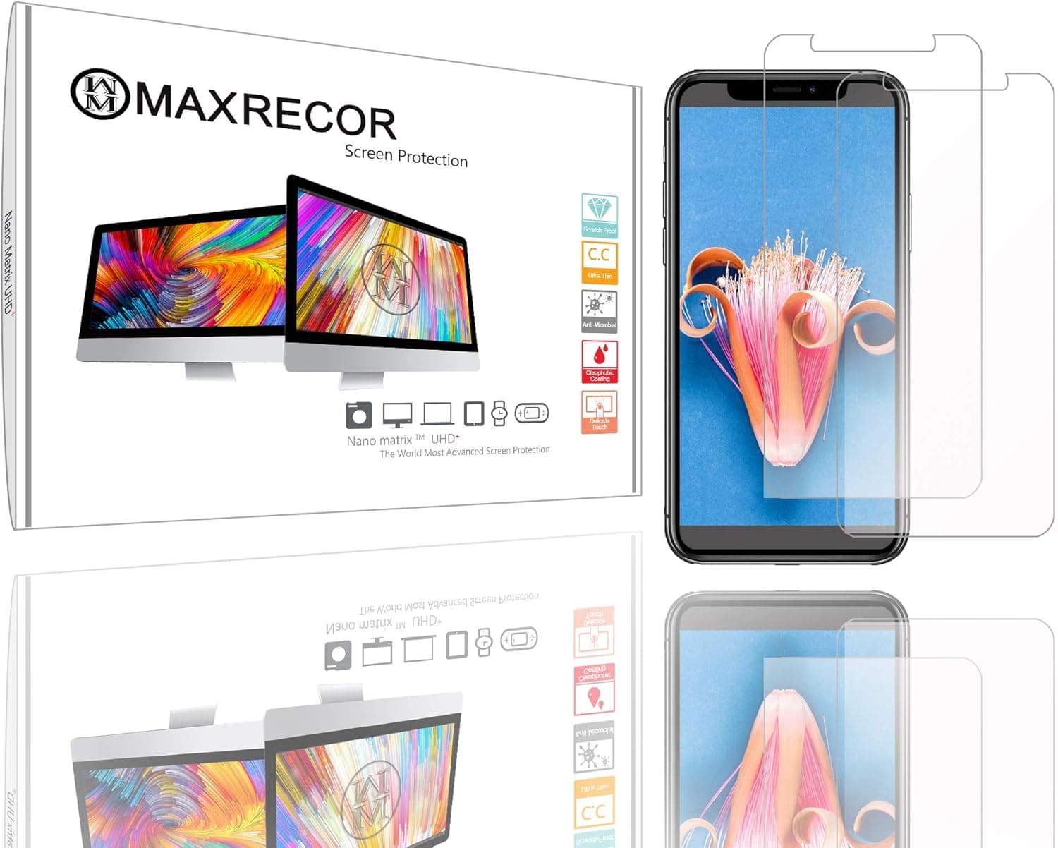 Screen Protector Designed for Icom IC-7610 Transceiver - Maxrecor Nano Matrix Anti-Glare (Dual Pack Bundle)