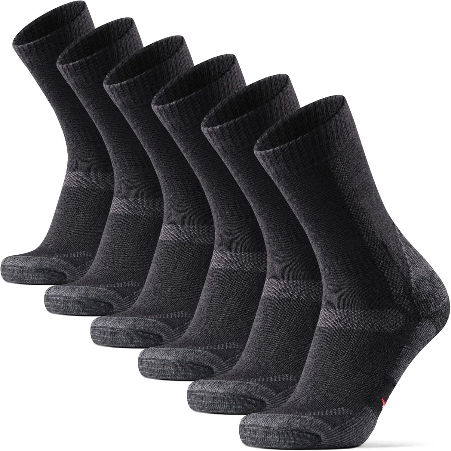 DANISH ENDURANCE Merino Wool Hiking Socks for Men & Women Crew Length & Thermal 3 Pack