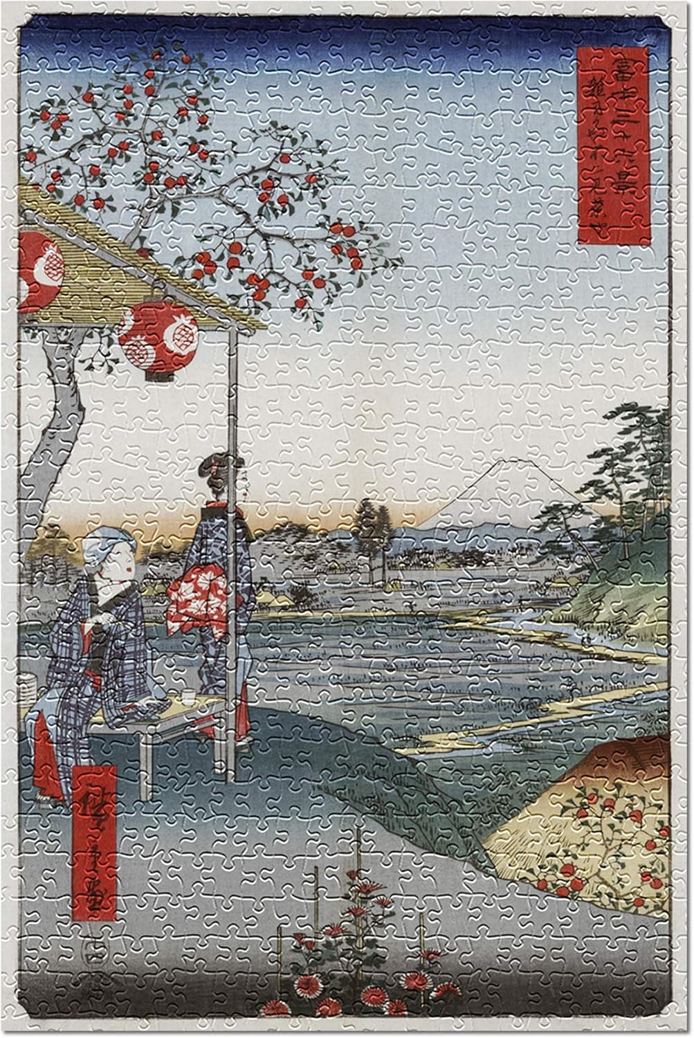Fujimi Teahouse at Zoshigaya Japanese Wood-Cut Print (Premium 500 Piece Jigsaw Puzzle for Adults, 13x19)