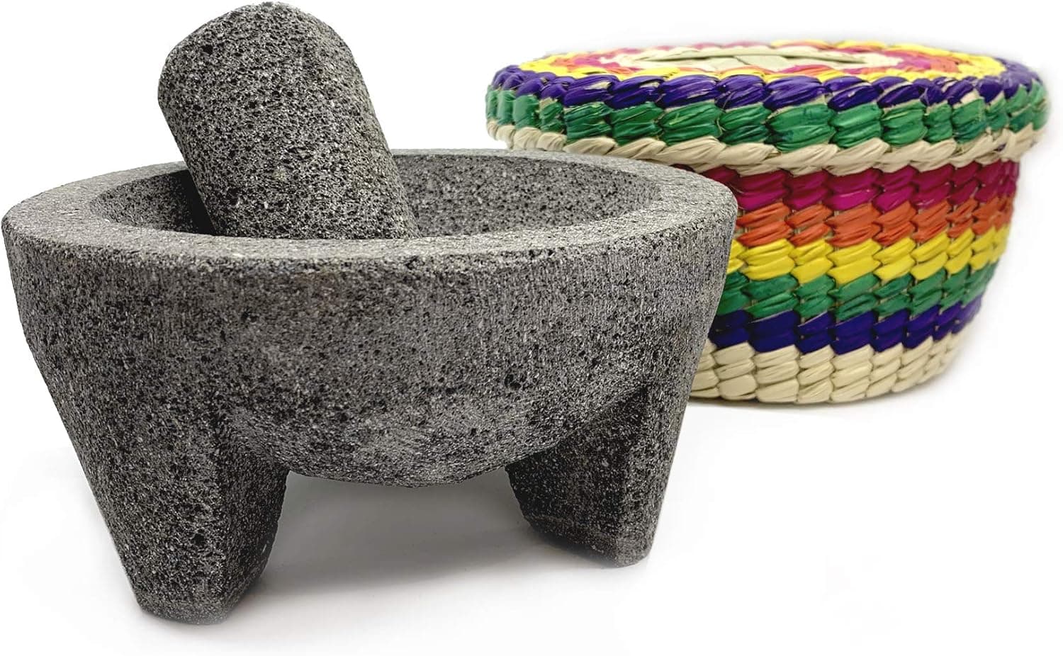 Verve Culture Molcajete in Basket