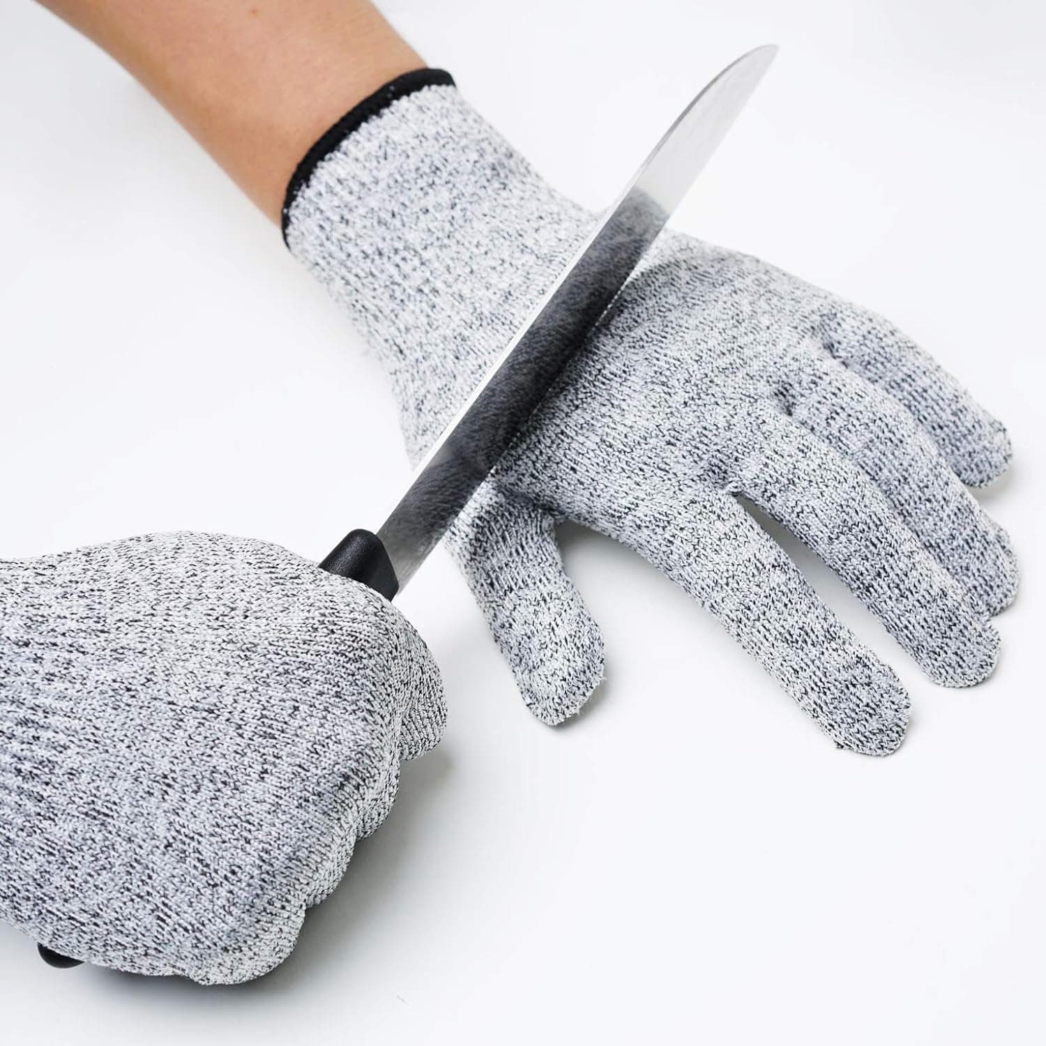 Cut Resistant Gloves Food Grade Level 5 Protection,Kitchen Meat Cutting,Oyester shucking,Gardon wood carving (Medium)