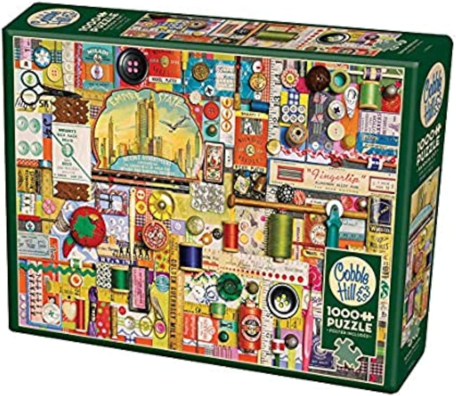 Cobblehill 57186 MO 1000 Sewing Notions Puzzle, Various