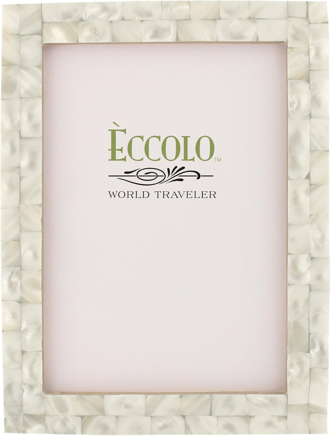 Eccolo Naturals Frame, 5 by 7-Inch, Mother of Pearl White