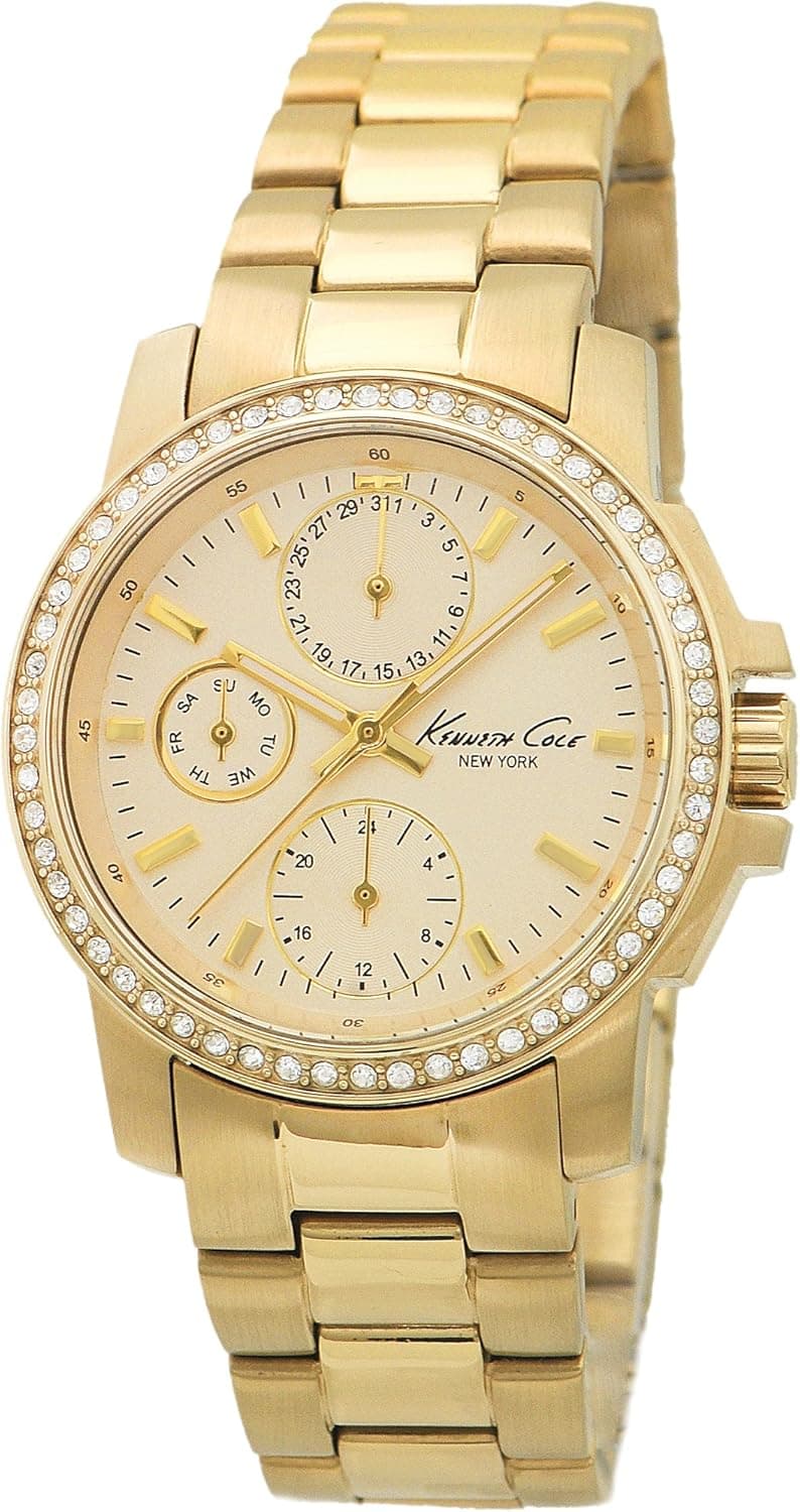 Kenneth Cole New York Women's Japanese Quartz Stainless Steel Case Stainless Steel Bracelet Gold,(Model: KC4834)