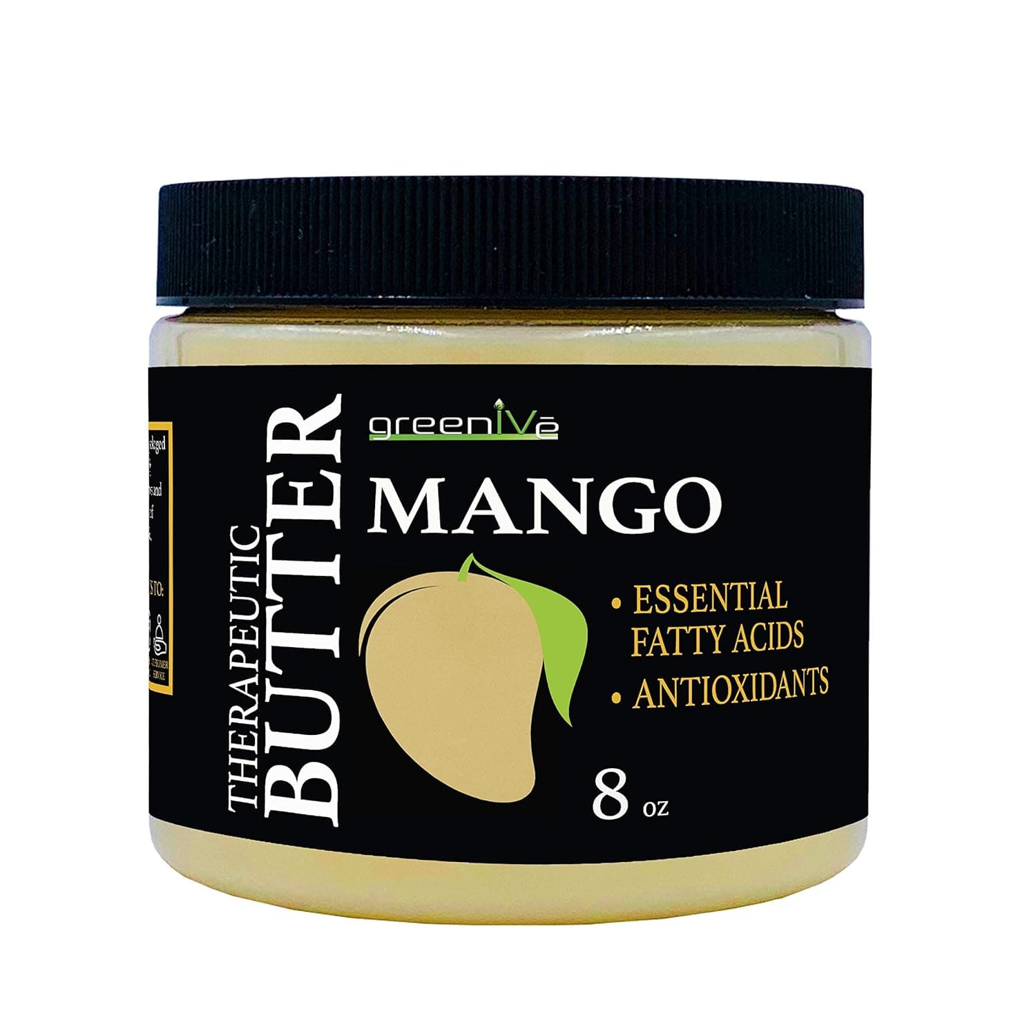 GreenIVe - 100% Pure Mango Butter- All Natural - Fresh Sourced - Exclusively on Amazon (8 Ounce Jar)