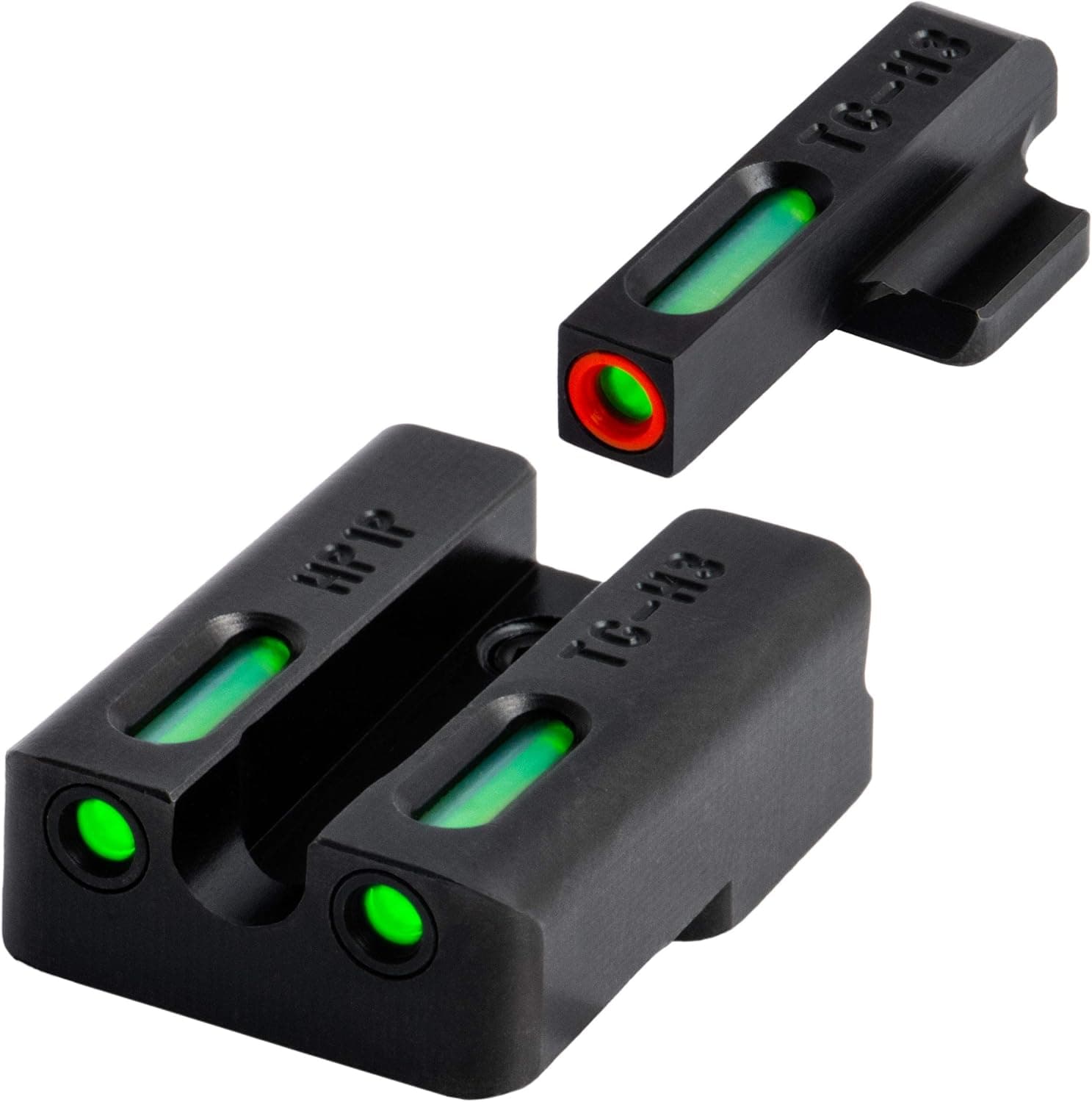 TRUGLO TFX Pro Tritium and Fiber Optic Xtreme Handgun Sights for H&K VP9, VP40, P30, P30SK, P30L, 45, and 45 Tactical Pistols, Black, One Size