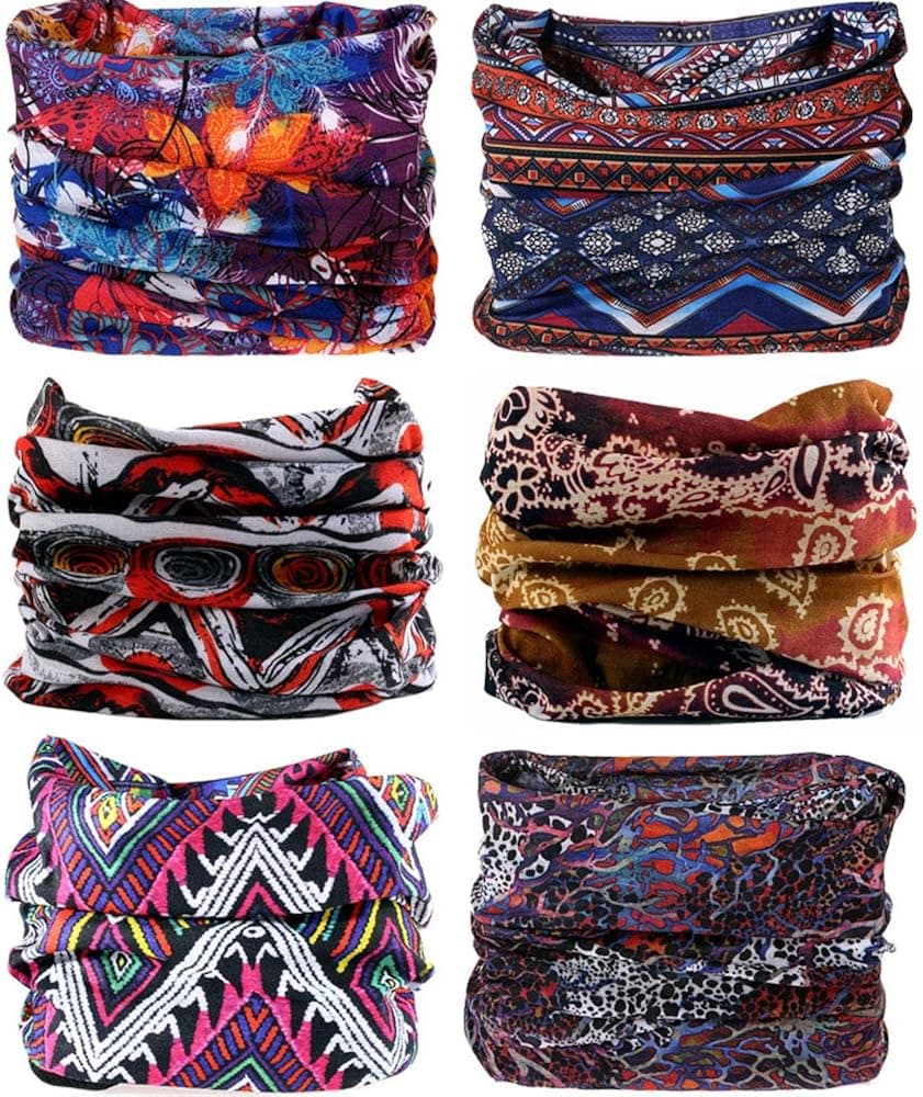 6pcs/12pcs Assorted Seamless Headbands for Men Women Athletic Moisture Wicking Headwear for Sports Cycling Arm Band Hiking Bandana Headwrap Scarf