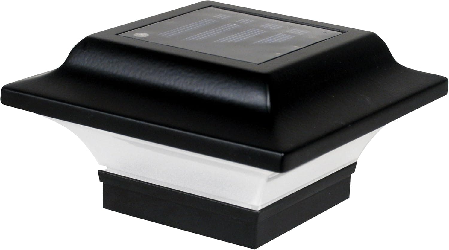 Classy Caps SL082B 2.5x2.5 Imperial Solar Post Cap - 12 Pack/Black