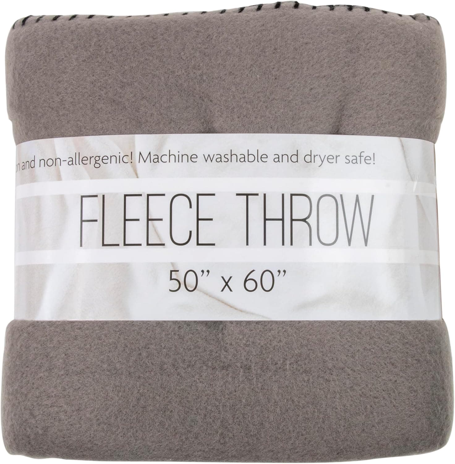 50x60 Throw Blankets, Fleece Throw Blanket for Livingroom, Couch, Chair, Bed (Heather Grey)