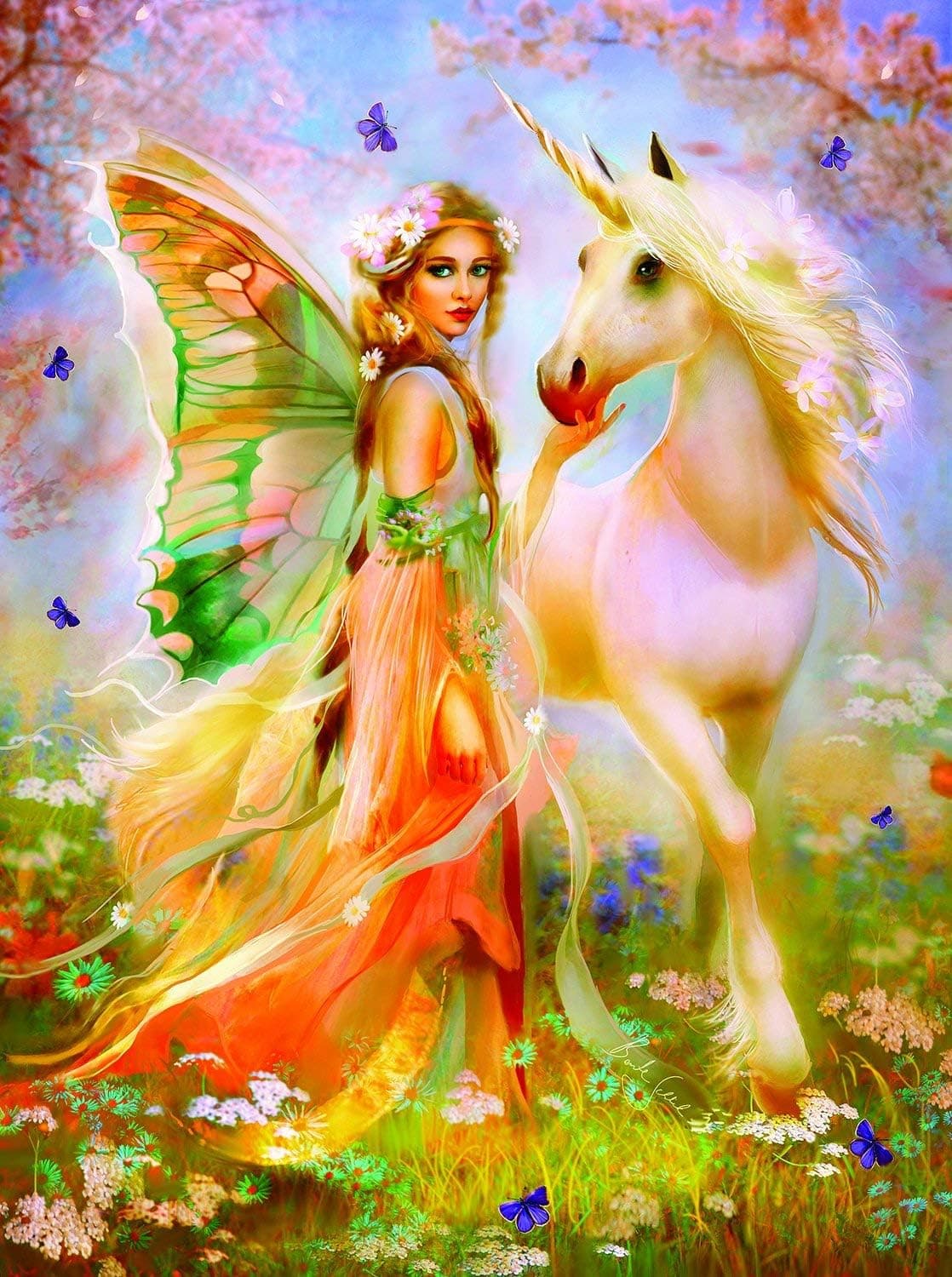 Fairy Princess and Unicorn 1000 Piece Jigsaw Puzzle by SunsOut