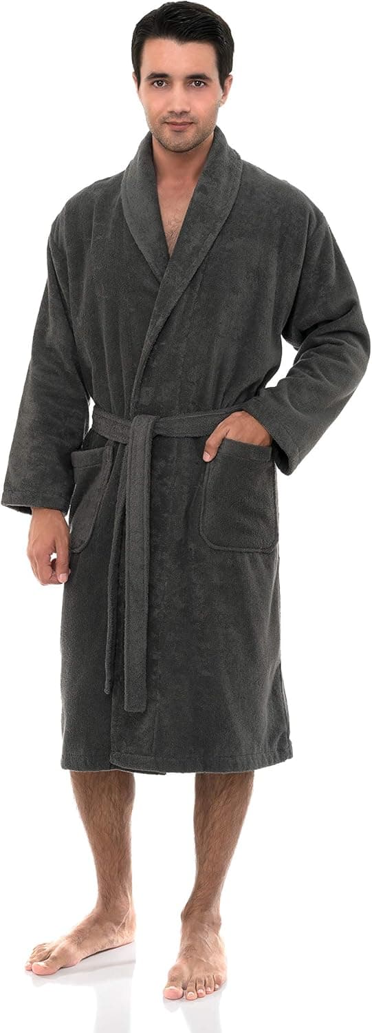 TowelSelections Men’s Bathrobe, Soft Turkish Cotton Luxury Terry Shawl Robe