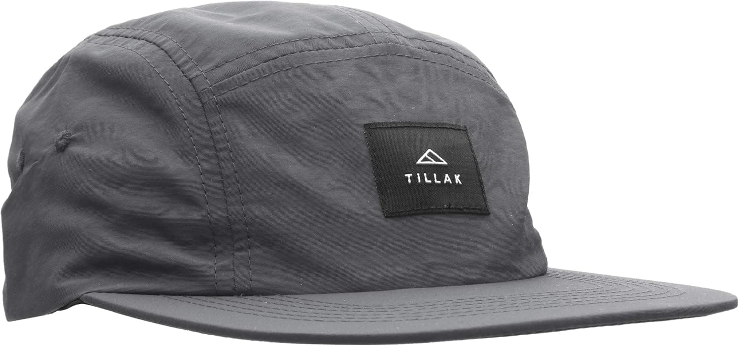 Tillak Wallowa Camp Hat, Lightweight Nylon 5 Panel Cap with Snap Closure