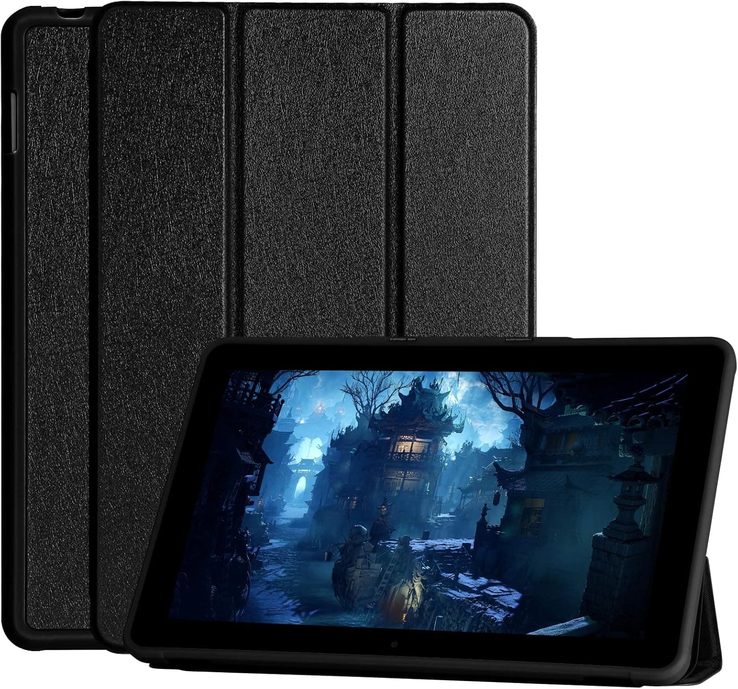 Fire HD 10 Tablet Case, Case for Amazon Kindle Fire HD 10 Tablet & Fire HD 10 Plus Case(11th Generation, 2021 Release) 10.1" - PU Leather Trifold Slim Stand Cover, Fire Tablet 10 Case Auto Wake/Sleep