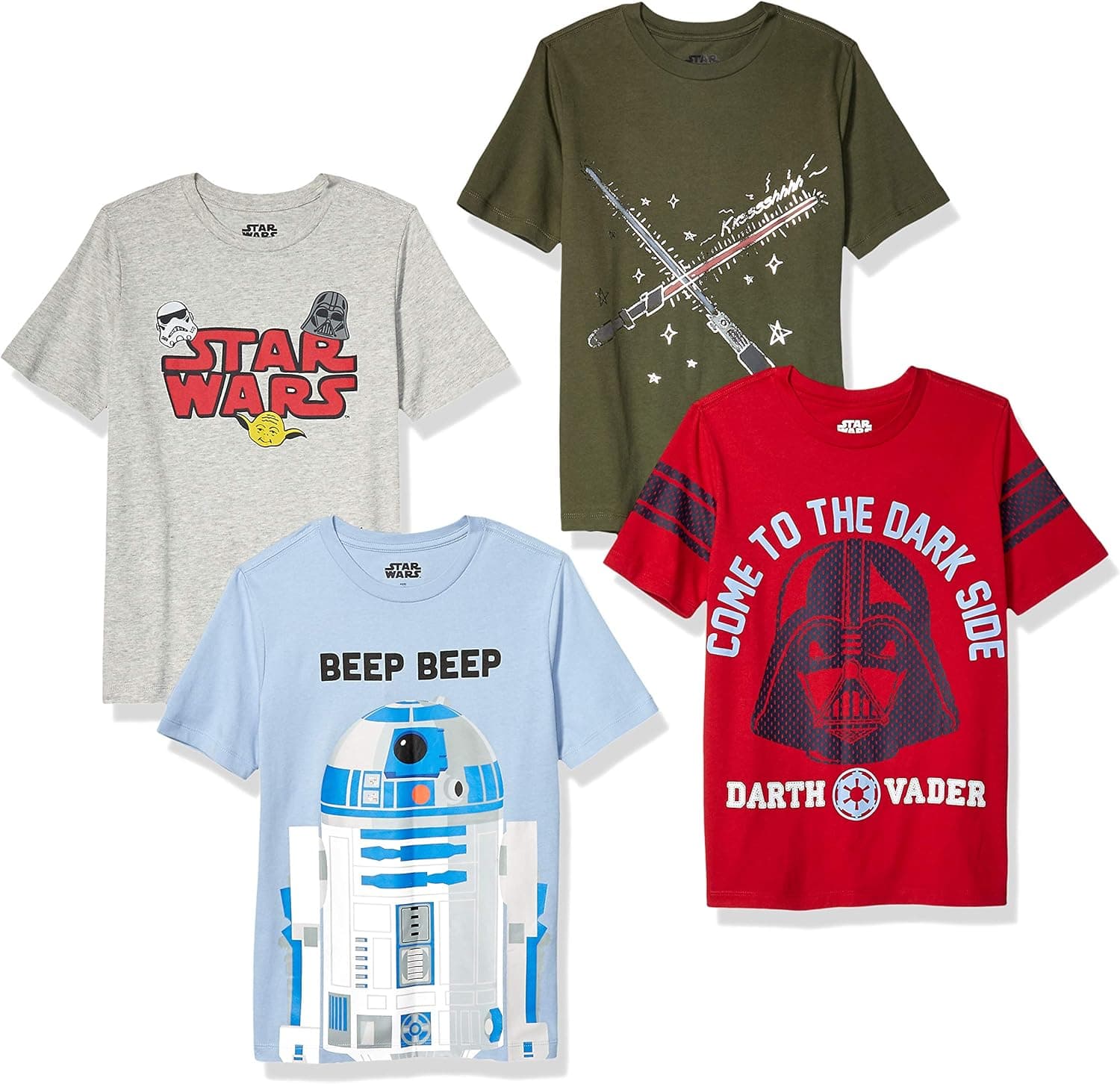 Amazon Essentials Disney | Marvel | Star Wars | Frozen Boys and Toddlers' Short-Sleeve T-Shirts (Previously Spotted Zebra)